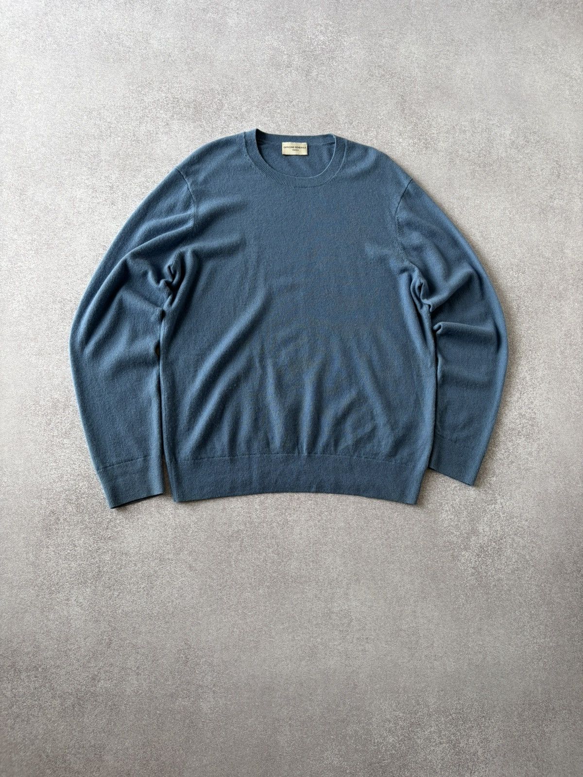 Officine Generale Officine Generale Paris 100% Wool Sweater Blue Crewneck Size US L / EU 52-54 / 3 - 1 Thumbnail