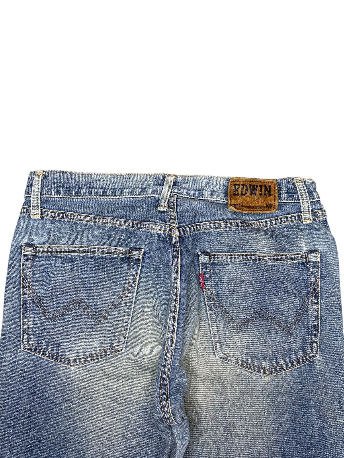 Edwin Exclusive Vintage Edwin XV Faded Wash Distress Flare Jeans Size US 30 / EU 46 - 4 Thumbnail