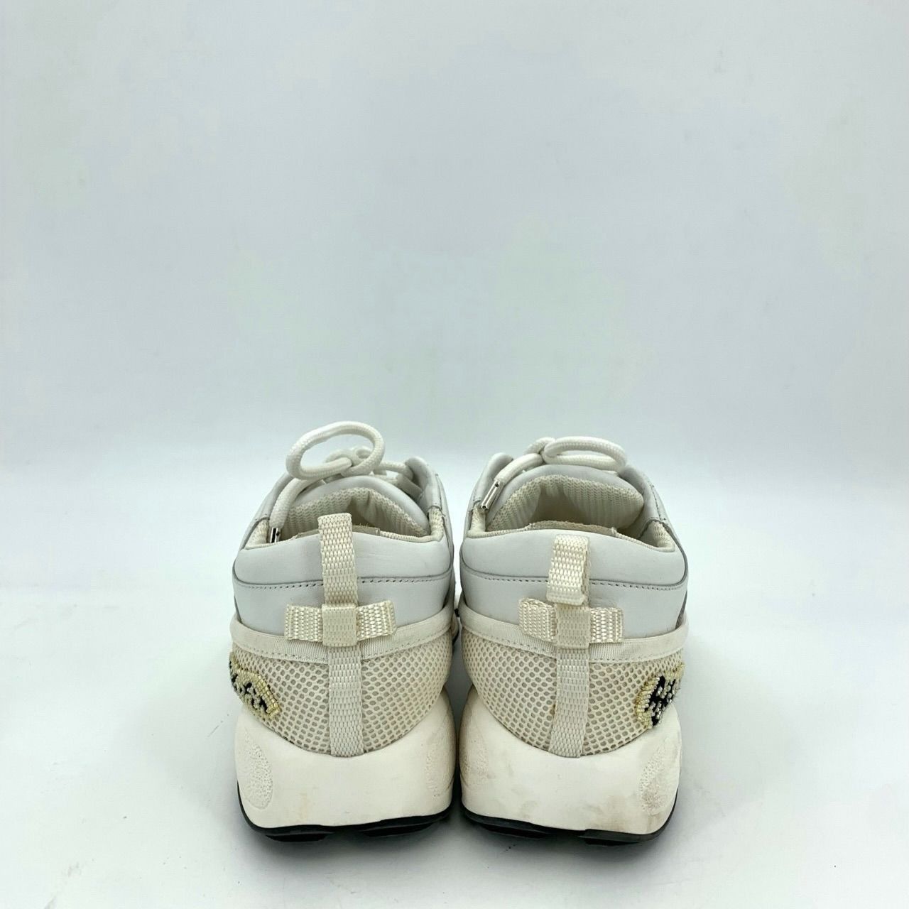 Dior Christian Dior White Mesh & Leather Lace-Up Sneakers Size 38 Size US 8 / IT 38 - 5 Thumbnail