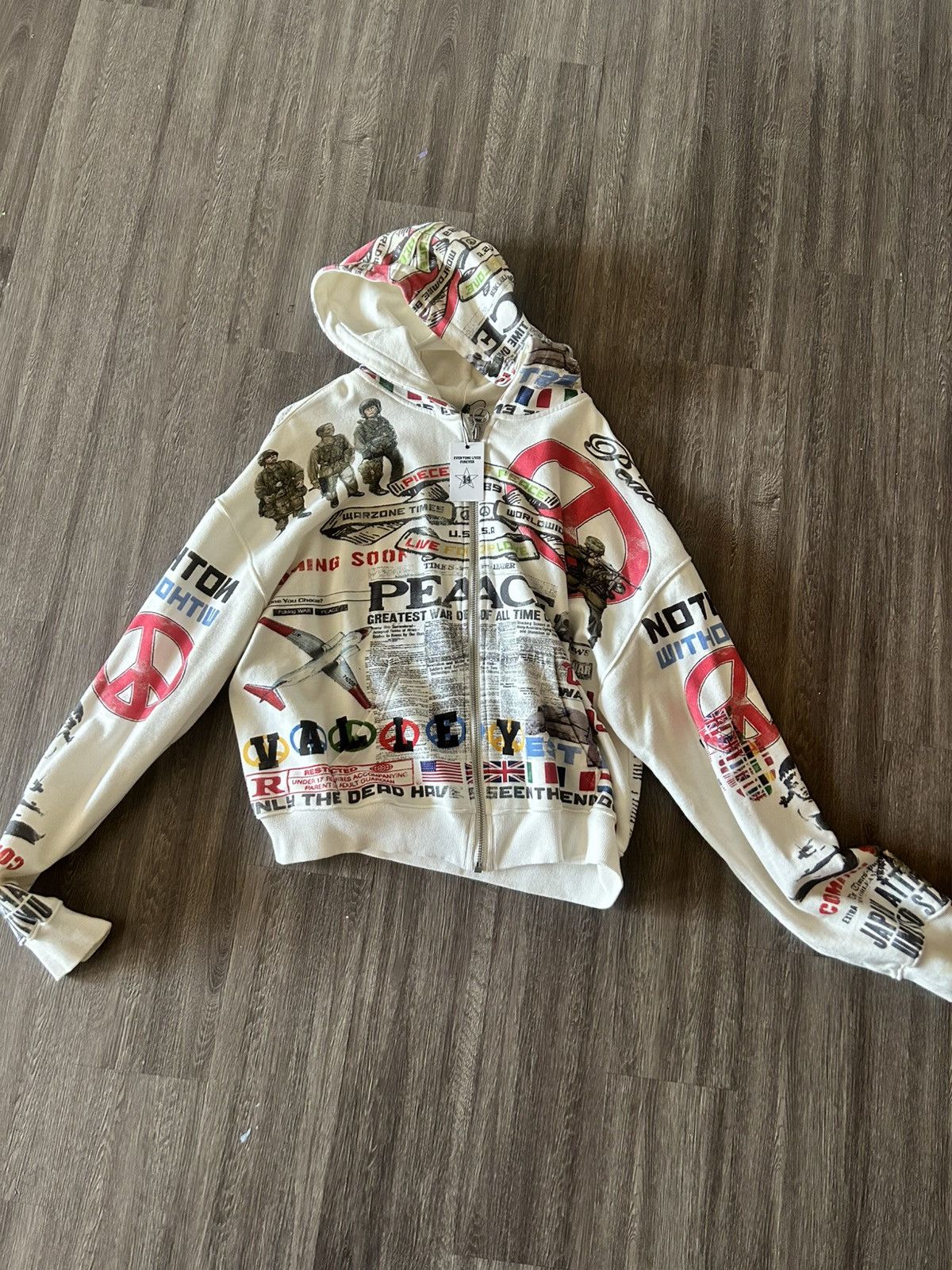 Vale VALE peace Hoodie Size US XXL / EU 58 / 5 - 1 Thumbnail