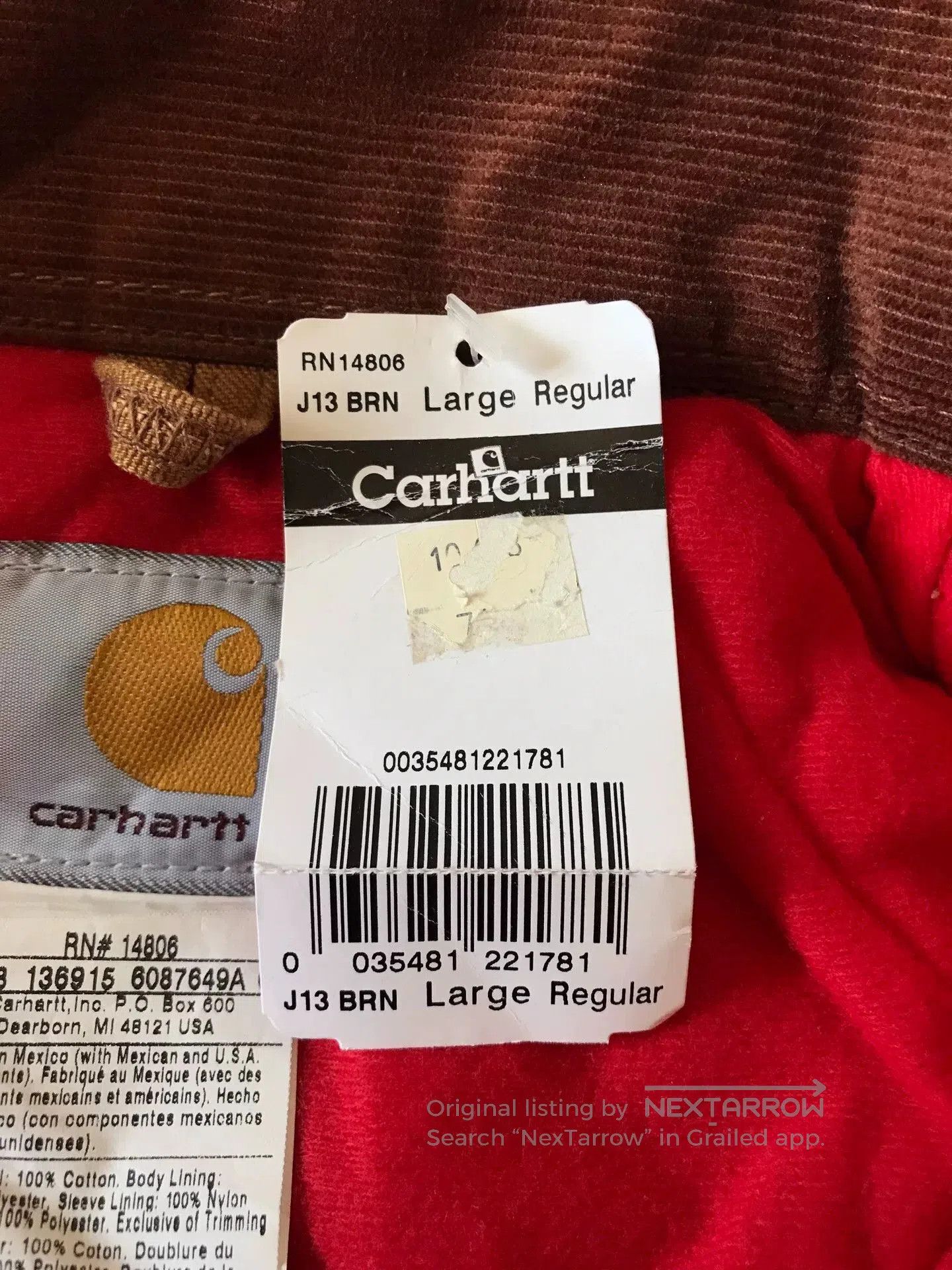 Carhartt Carhartt J13 Brown Canvas Jacket. Size US L / EU 52-54 / 3 - 8 Thumbnail