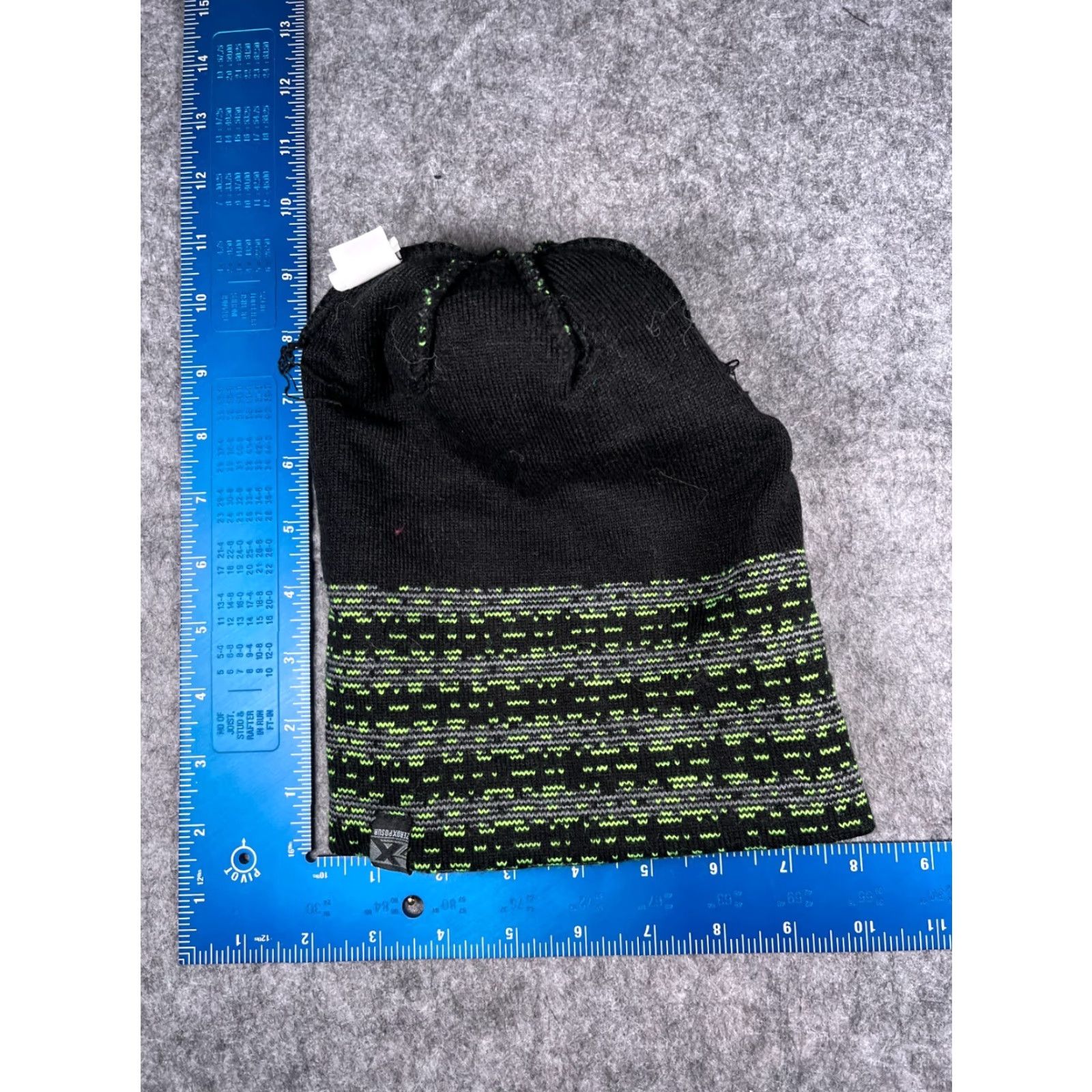 ZeroXposur ZeroXposur Beanie Adult One Size Black Green Gray Stripe Acrylic Blend Knit Unisex Outdoors Ski Winter Size ONE SIZE - 7 Thumbnail