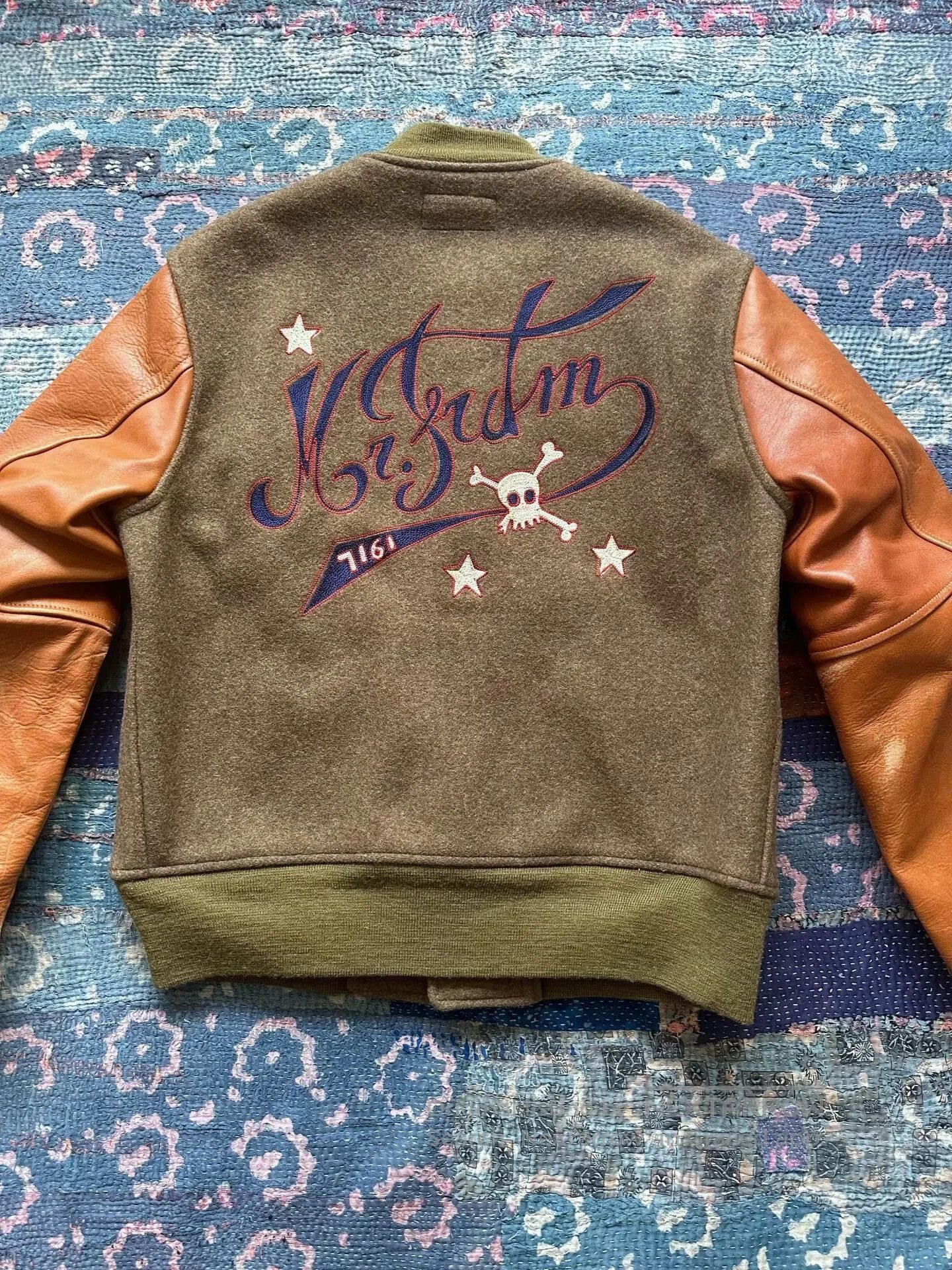 Mister Freedom Mister Freedom Baseball Jacket with Leather Sleeves. Size US M / EU 48-50 / 2 - 2 Thumbnail