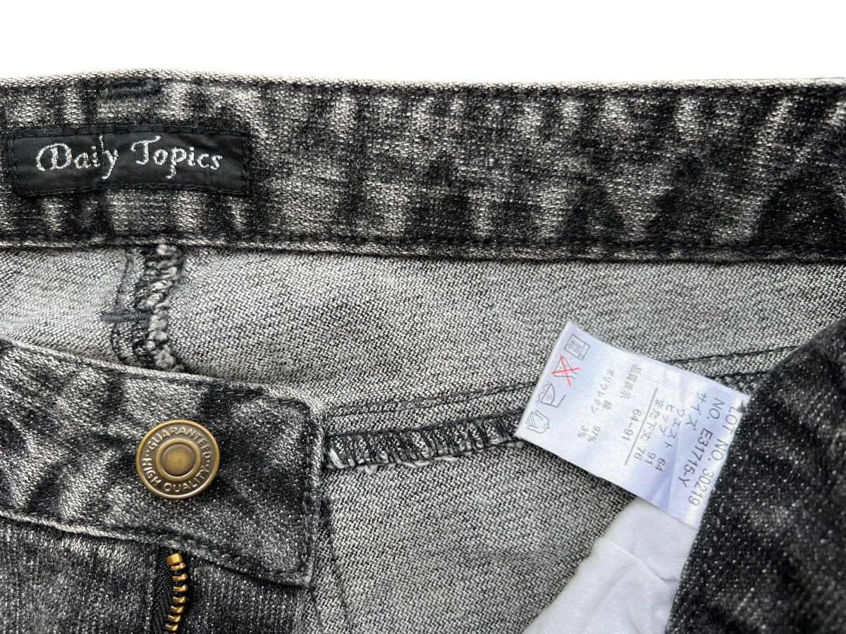 Japanese Brand Flare💥 Daily Topic Patchwork Black Bootcut Pants Jeans 29x29 Size 29" - 9 Thumbnail