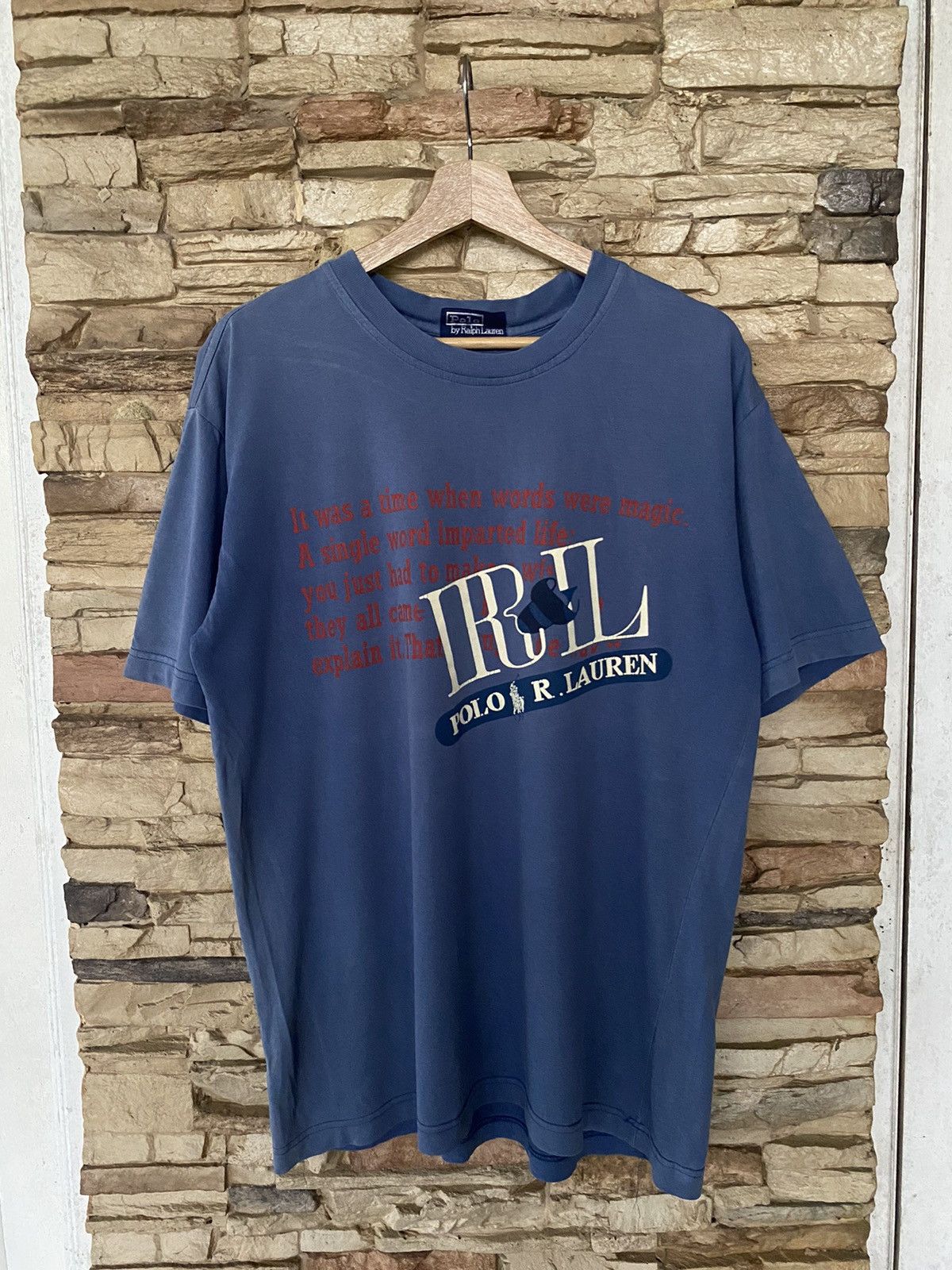 Vintage Vintage Polo Ralph Lauren Tees Faded Size US L / EU 52-54 / 3 - 1 Thumbnail