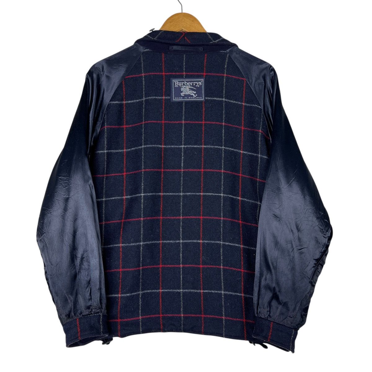 Burberry Vintage Burberrys Wool Cashmere Navy Blue Nova Check Size US L / EU 52-54 / 3 - 9 Thumbnail