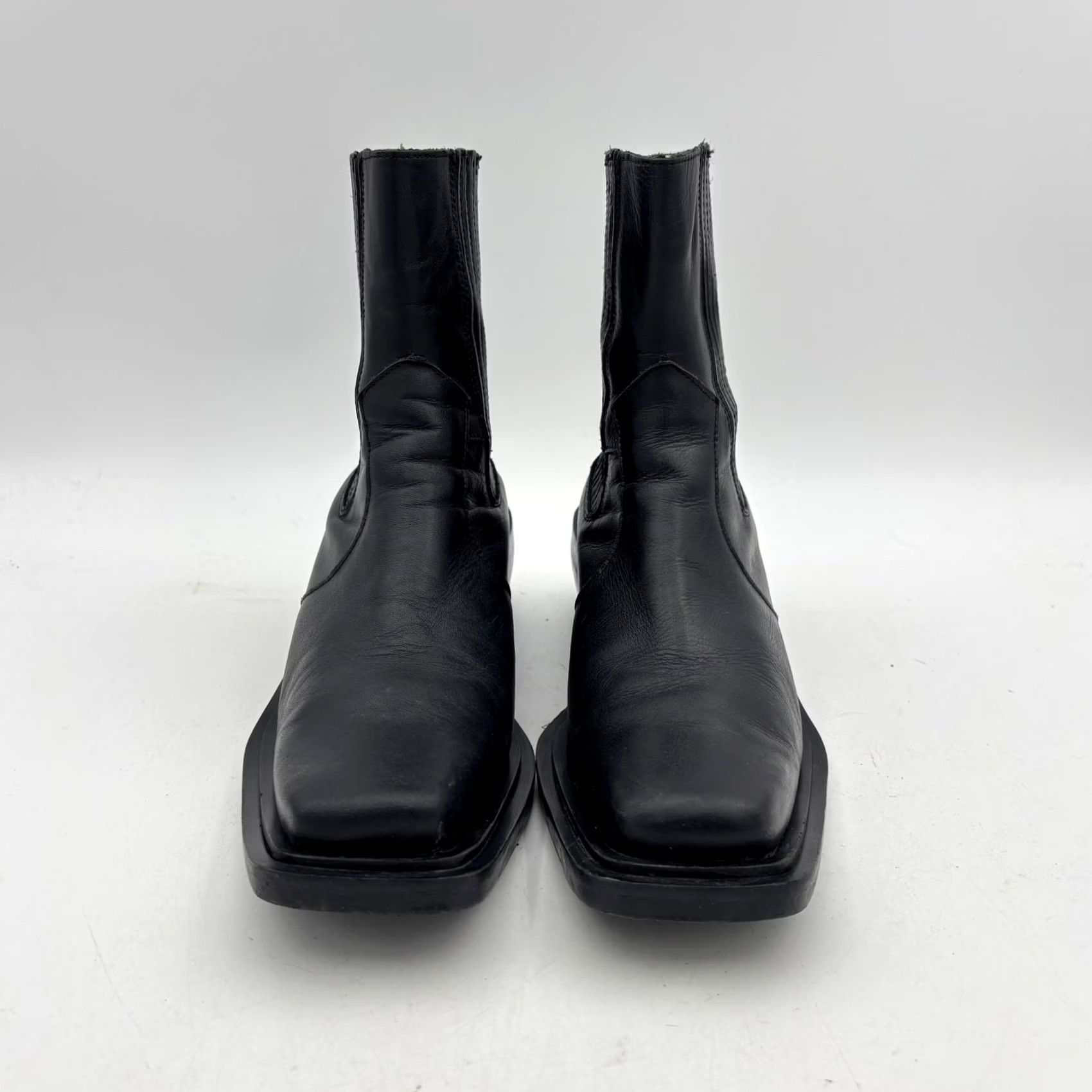 ALOHAS Alohas Leather Ranch Boots Western Black 39 US 8.5 Women's Size US 9 / IT 39 - 3 Thumbnail