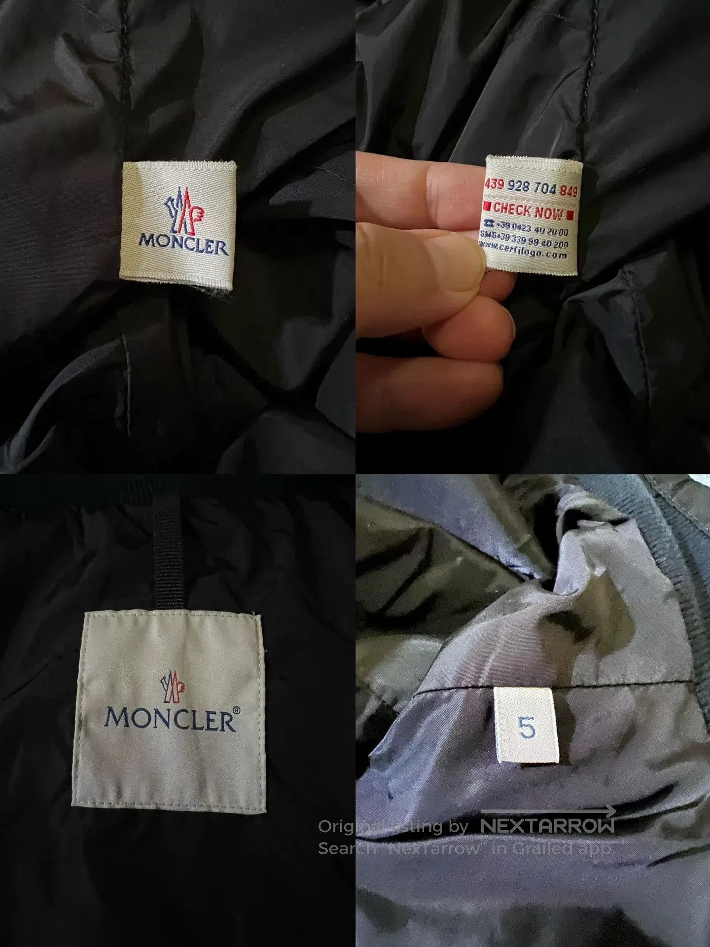 Moncler Moncler Zip Rivet Biker Jacket. Size US XL / EU 56 / 4 - 8 Thumbnail