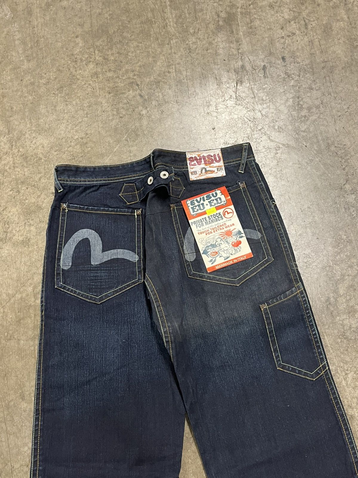 Evisu × Japanese Brand EVISU VINTAGE EU-ED DENIM JEANS DEADSTOCK RARE Size US 34 / EU 50 - 2 Thumbnail