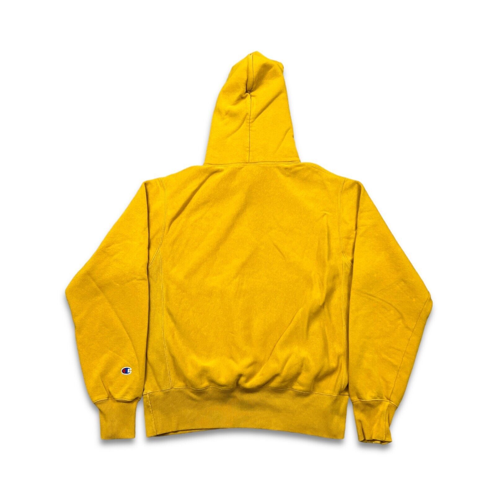 Champion × Vintage Champion Hoodie Medium Yellow Reverse Weave Script Hooded Size US M / EU 48-50 / 2 - 5 Thumbnail