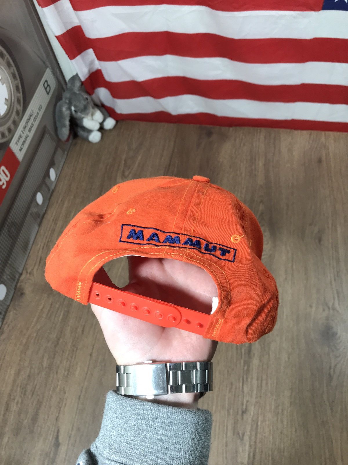 Mammut × Vintage Mammut Vintage 70s Outdoor Orange Cap Size ONE SIZE - 4 Thumbnail