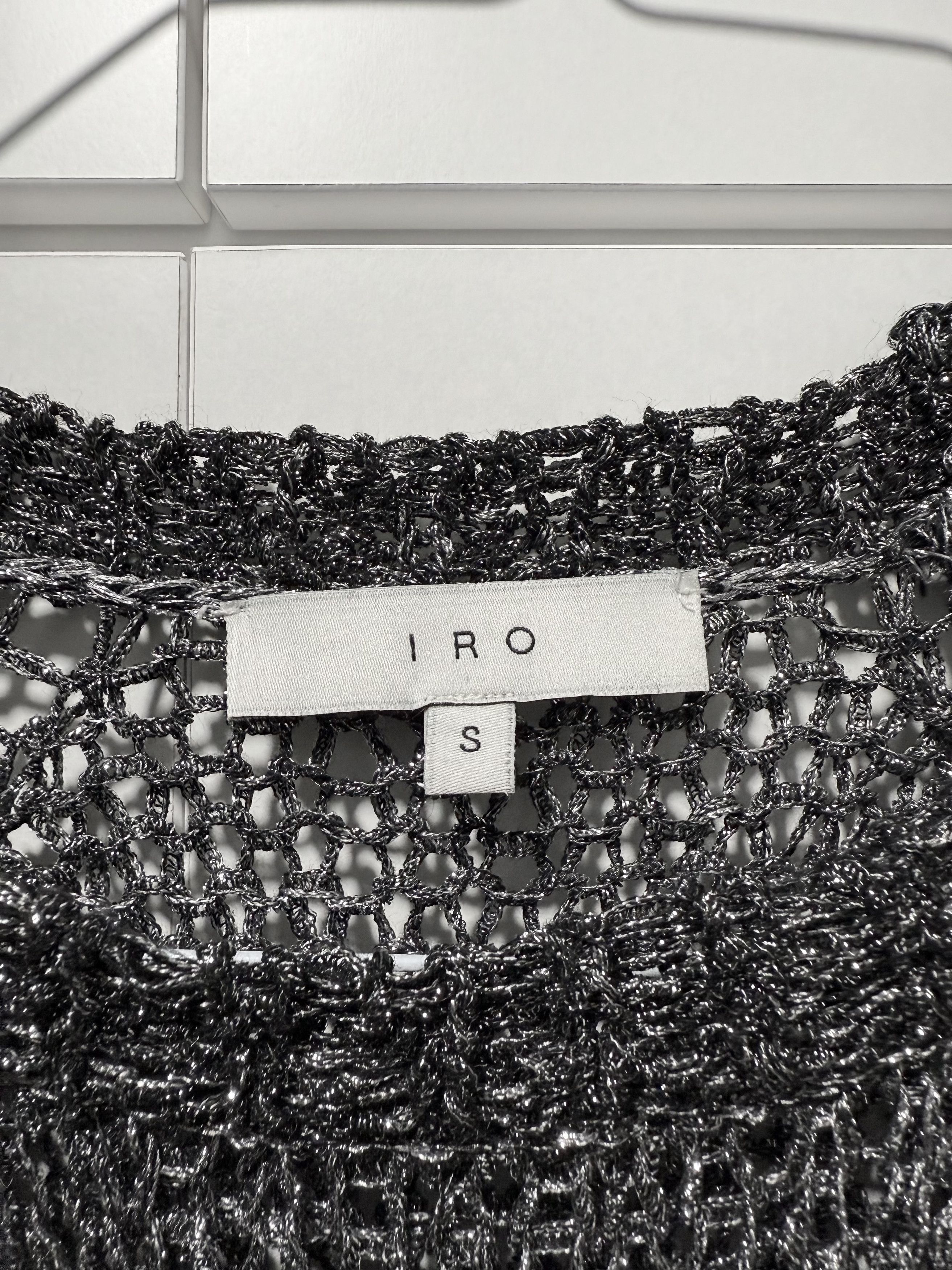 Iro IRO Paris Madda Metallic Knit Сhainmail Sweater (S) Size S / US 4 / IT 40 - 2 Thumbnail