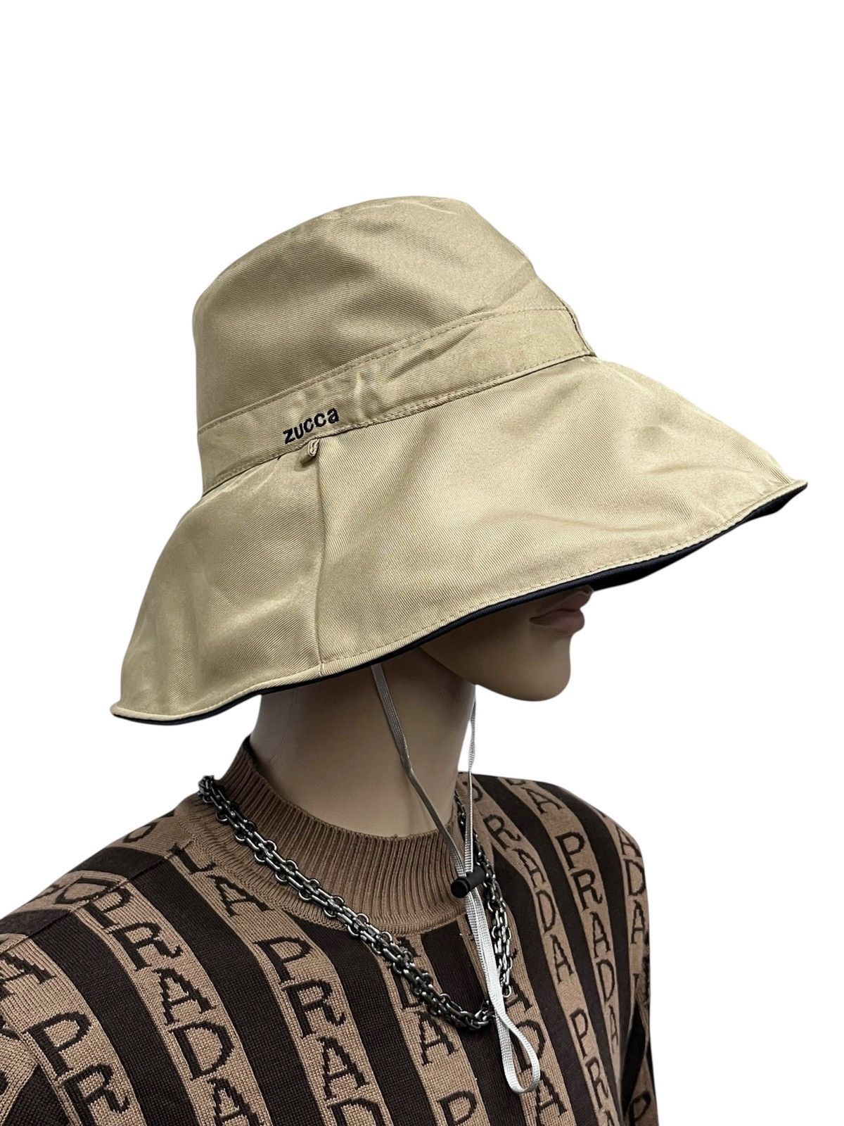 Issey Miyake ZUCCA by Issey Miyake Reversible Wide Brim Bucket Hat Size ONE SIZE - 2 Thumbnail