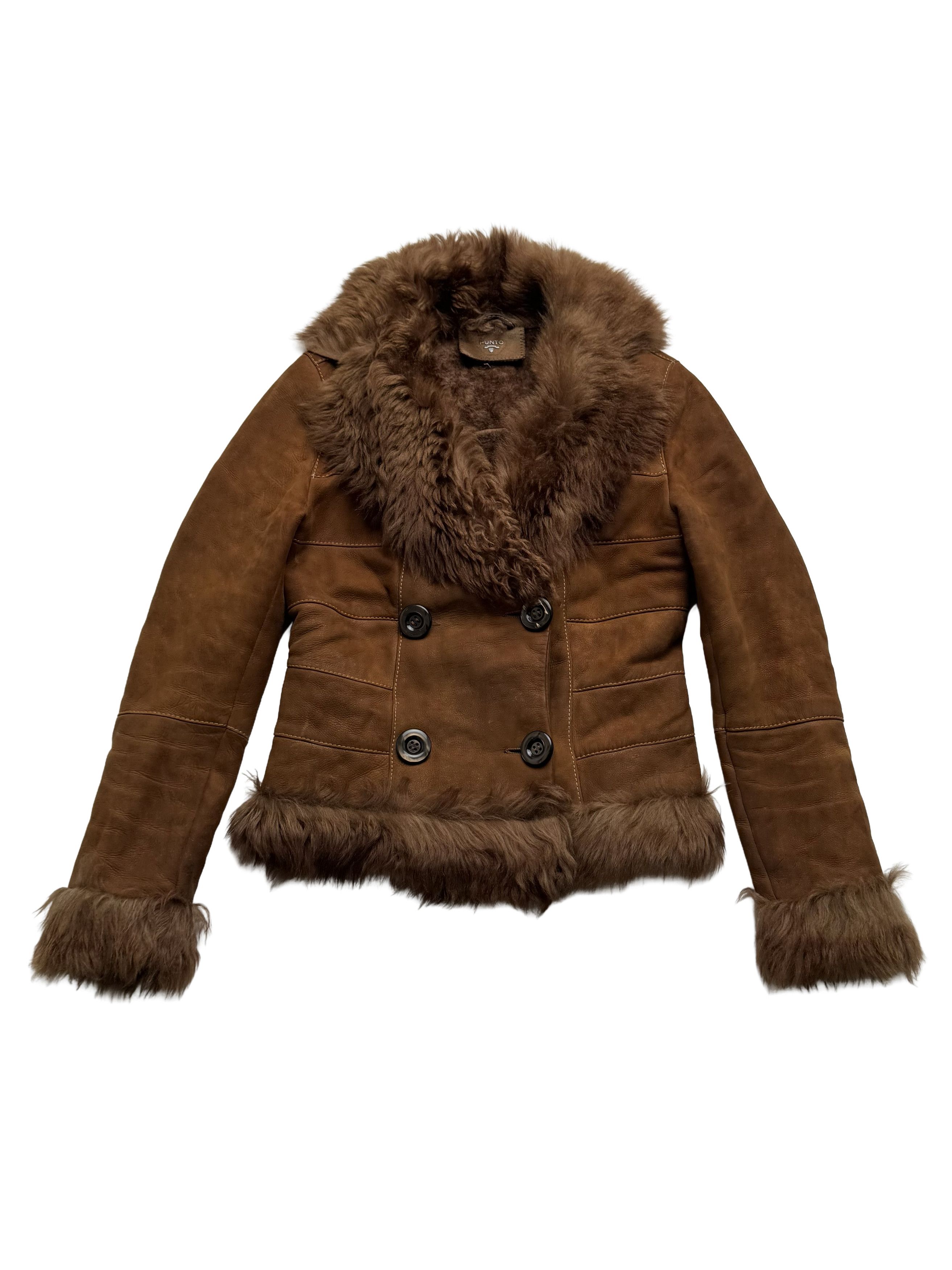 Vintage Vintage Real Shearling Cropped Jacket Size S / US 4 / IT 40 - 5 Thumbnail