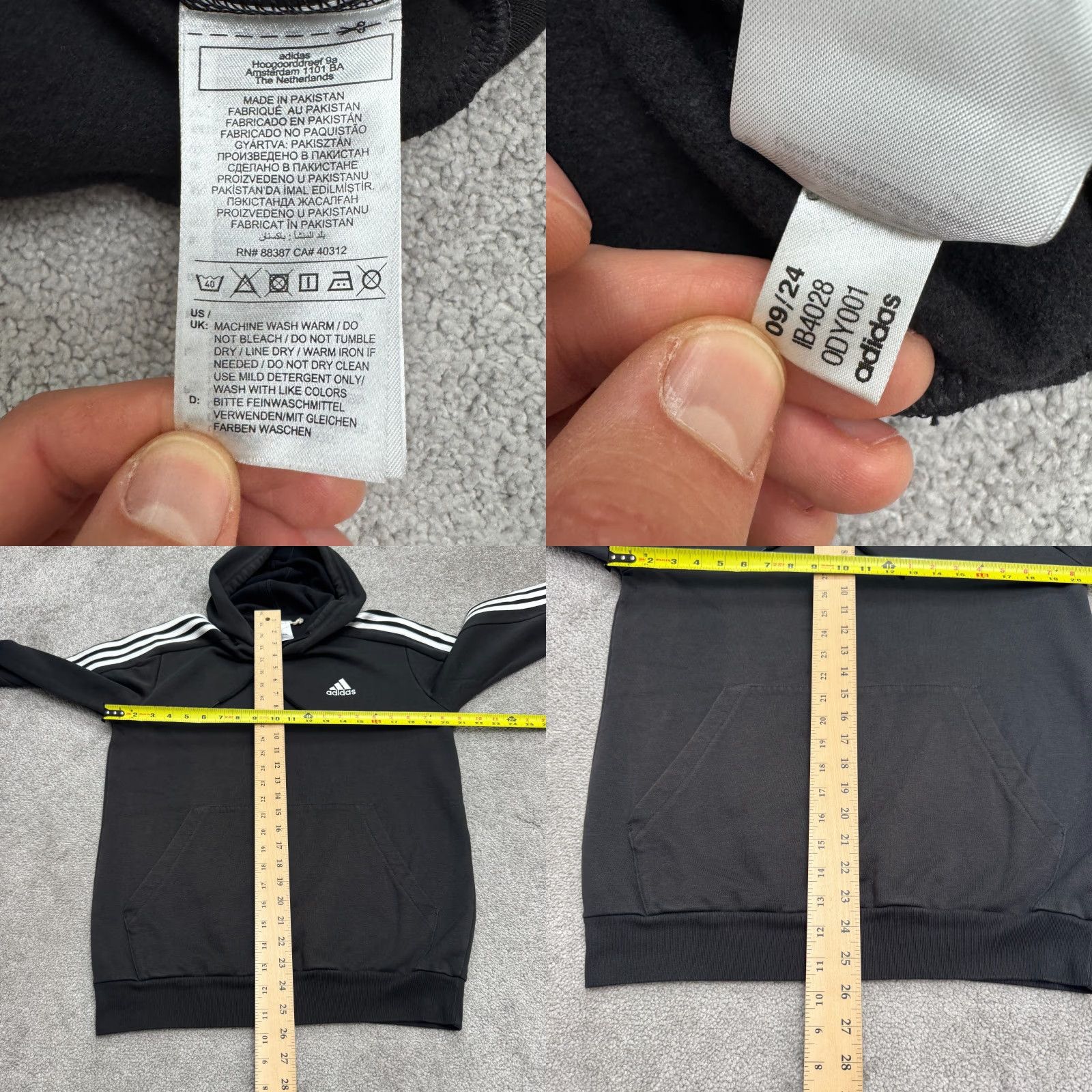 Adidas VINTAGE Adidas Hoodie Pullover Sweatshirt Mens Small Black Active Sports Streetwear Casual Size US S / EU 44-46 / 1 - 8 Thumbnail