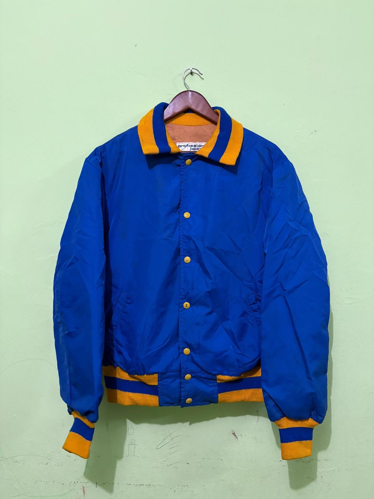 NHL × Wrangler Vintage 80’s NHL Wranglers Tokyo Nylon Jacket Design Size US L / EU 52-54 / 3 - 1 Thumbnail