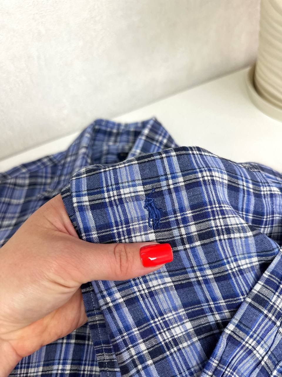 Polo Ralph Lauren Ralph Lauren Blue Plaid 100% Linen Lightweight Summer Shirt Size M / US 6-8 / IT 42-44 - 4 Thumbnail