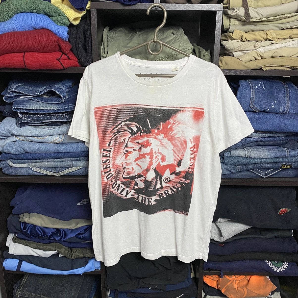 Diesel Mens Diesel Big Logo streetwear opium luxury designer tee Size US L / EU 52-54 / 3 - 1 Thumbnail
