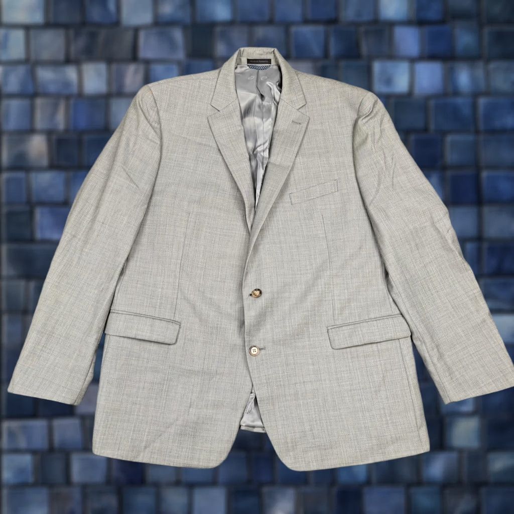 Ralph Lauren VINTAGE? No. Final answer: Lauren Ralph Lauren Blazer Mens 48L Gray Wool Check Two Button Sport Coat Size 48R - 1 Thumbnail