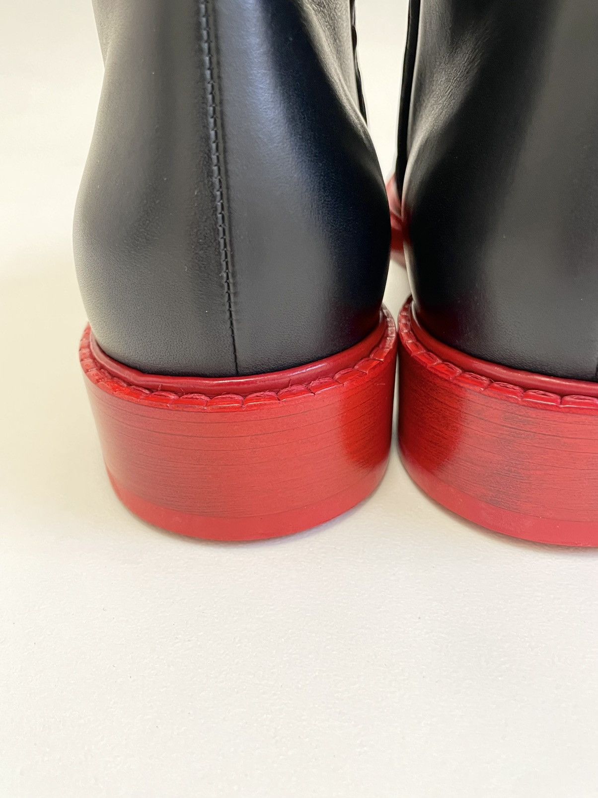 Maison Margiela A/W 16 ‘Painted Red Sole’ Black Boots Size US 13 / EU 46 - 19 Thumbnail