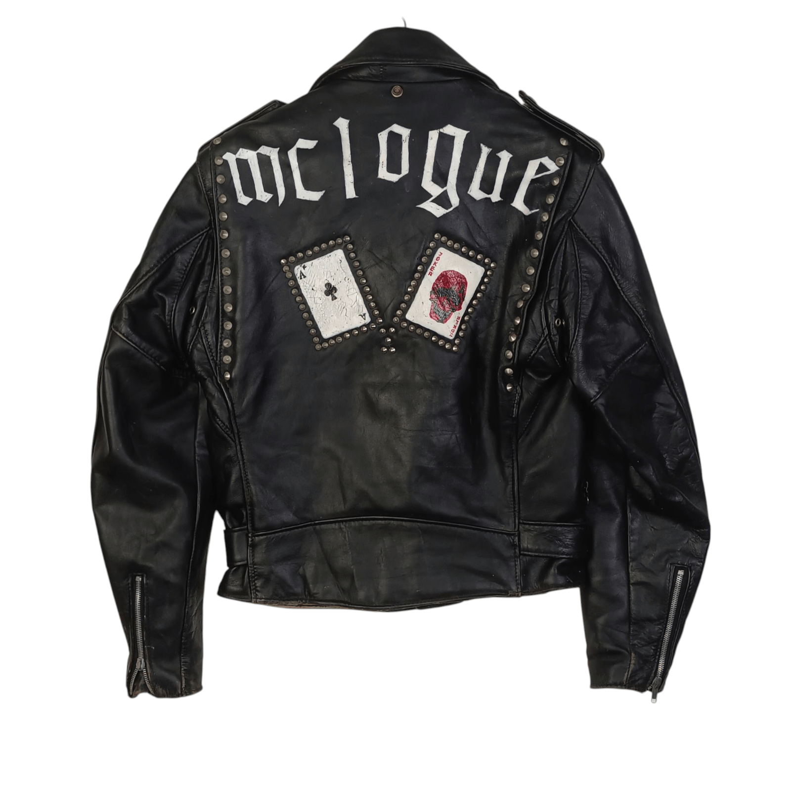 Schott Schott Perfecto "Mc Loguc" Punk Casino Leather Jacket (36) Size US M / EU 48-50 / 2 - 1 Thumbnail