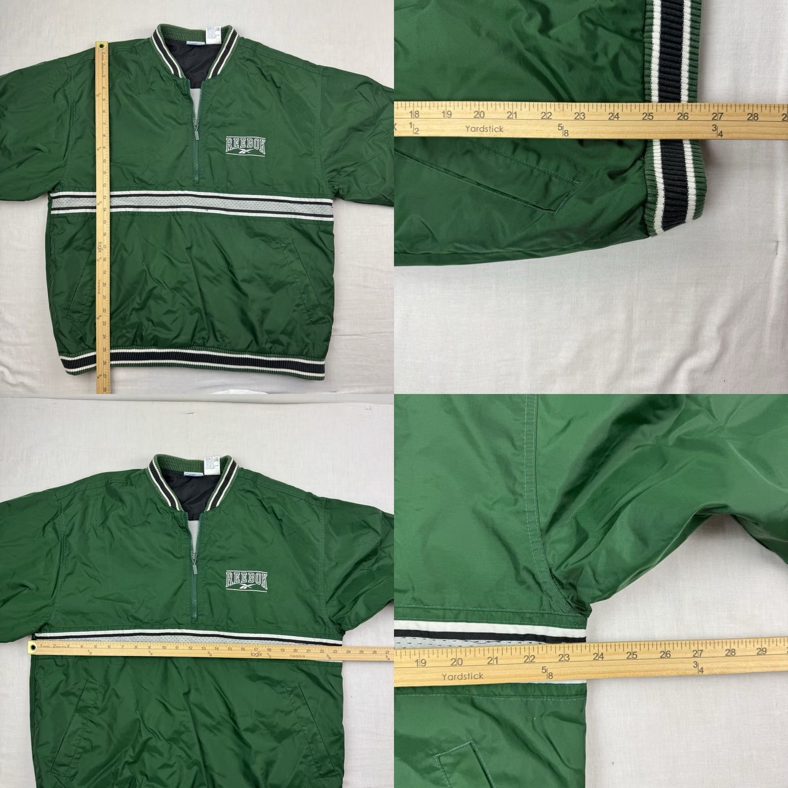Reebok VINTAGE Reebok Jacket Windbreaker Adult Small 90s Sports Nylon Green Zip Mens Size US S / EU 44-46 / 1 - 8 Thumbnail
