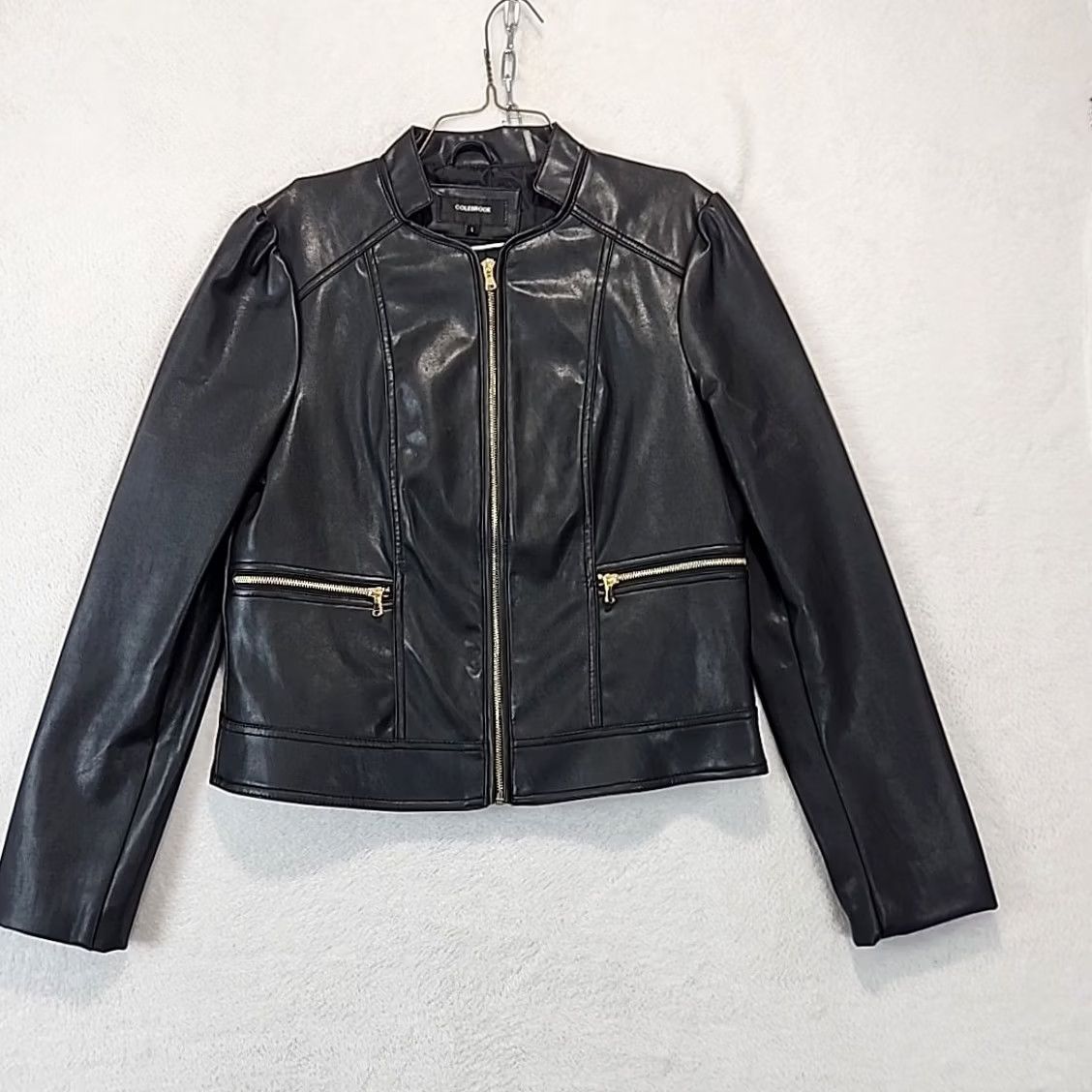 Vintage VINTAGE Colebrook Classics Black Faux Leather Biker Moto Jacket Womens Size L Motorcycle Size L / US 10 / IT 46 - 3 Thumbnail