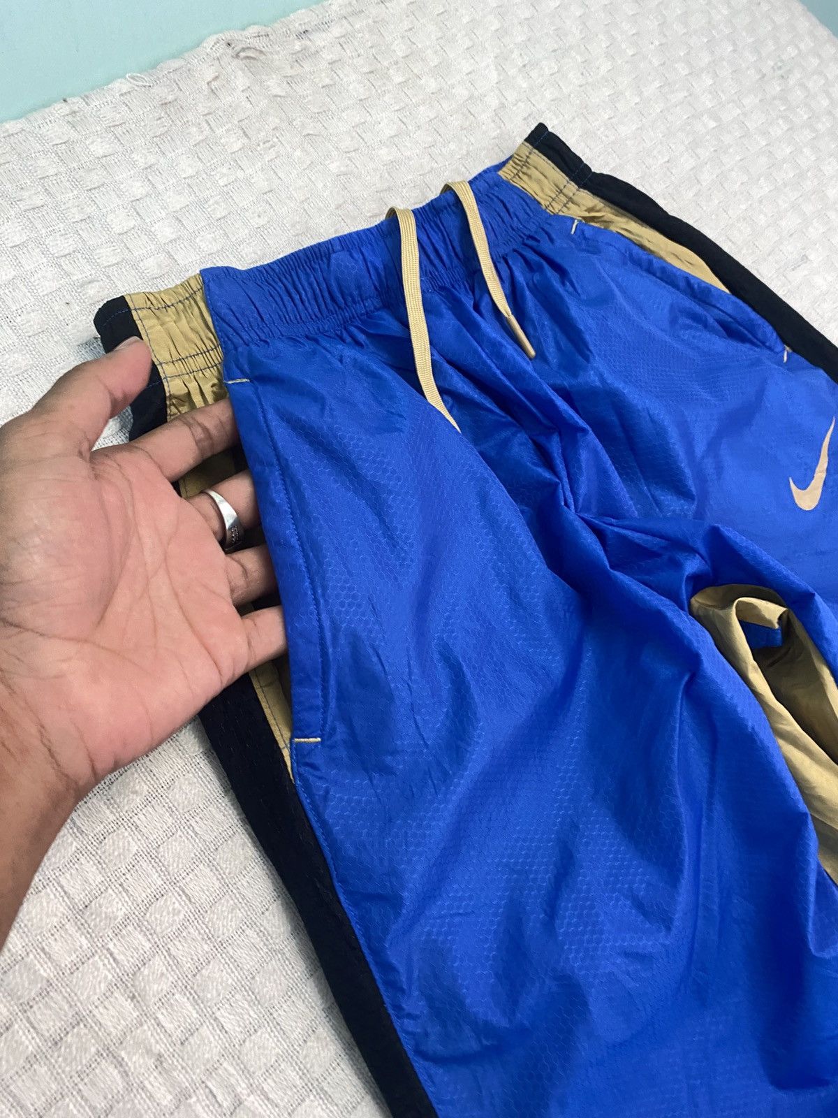 Bodega × Nike 💥 VINTAGE NIKE 90S BAGGY WIDE LEG SWOOSH TRACK PANTS Y2K Size US 32 / EU 48 - 3 Thumbnail