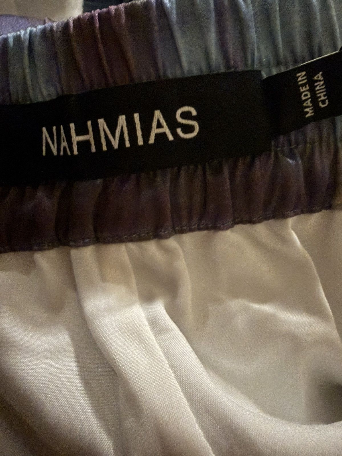 Nahmias Nahmias Tie-Dye Stretch-Silk Shorts - Blue LARGE Size US 33 - 5 Thumbnail