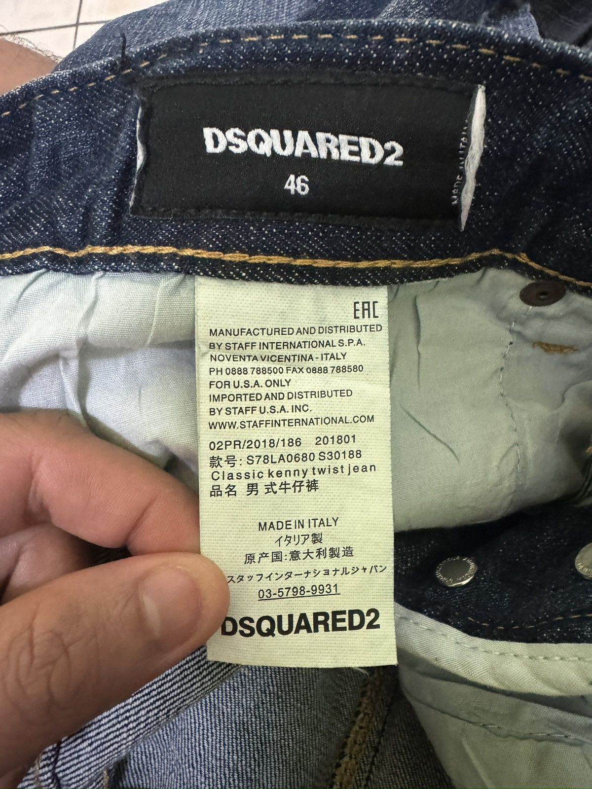 Dsquared2 DSQUARED2 Paint Splatter Distressed Denim Jeans Vintage Wash Size US 29 - 13 Thumbnail