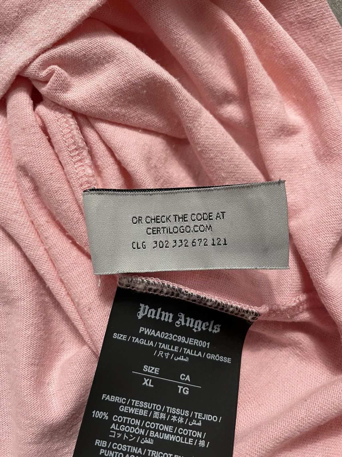 Palm Angels Palm Angels Oversize Classic Logo Pink Tee Rare Streetwear Size US XL / EU 56 / 4 - 12 Thumbnail