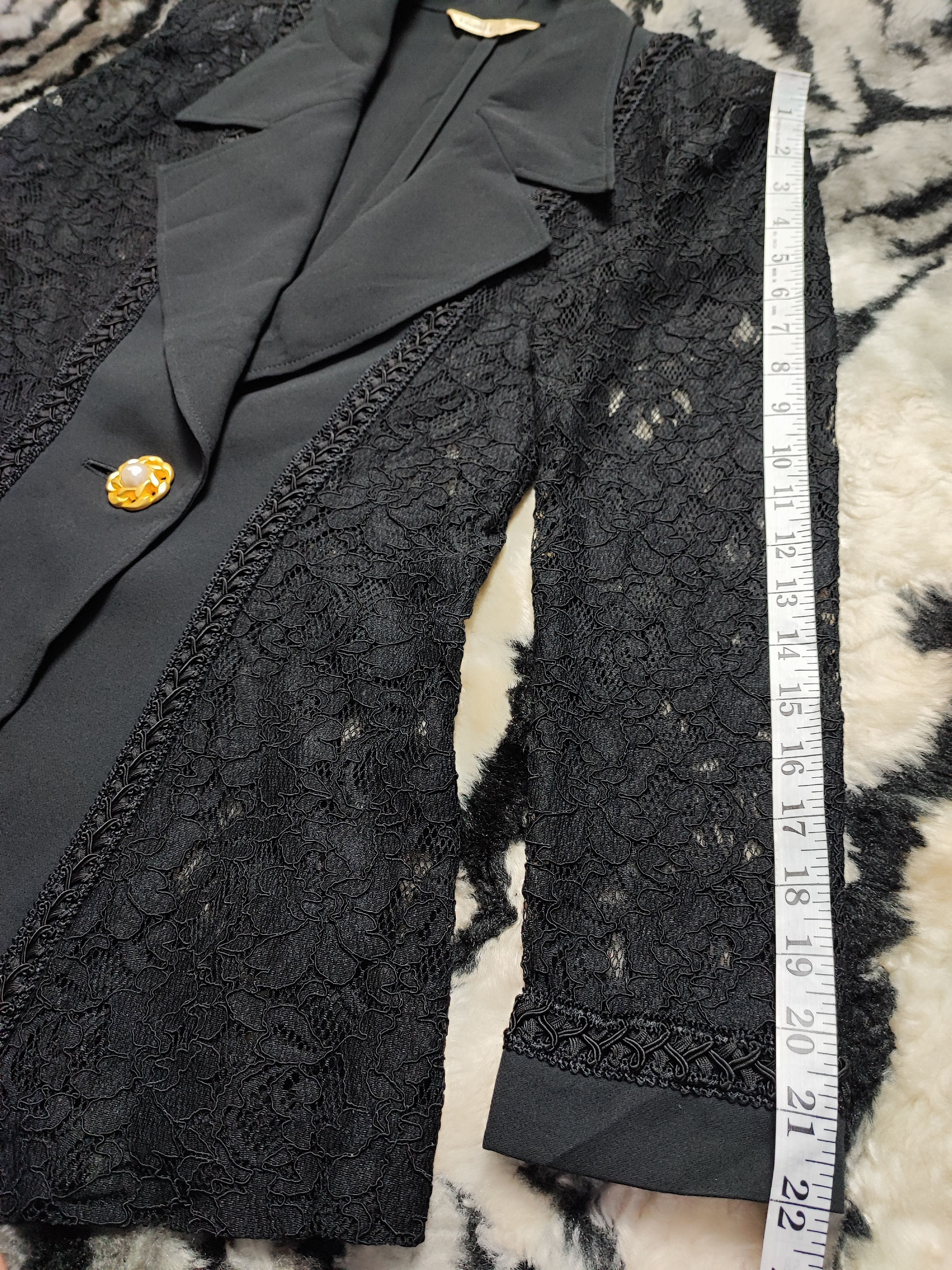 Japanese Brand Vintage Andro Gyne Black Net Blouse Size S / US 4 / IT 40 - 7 Thumbnail