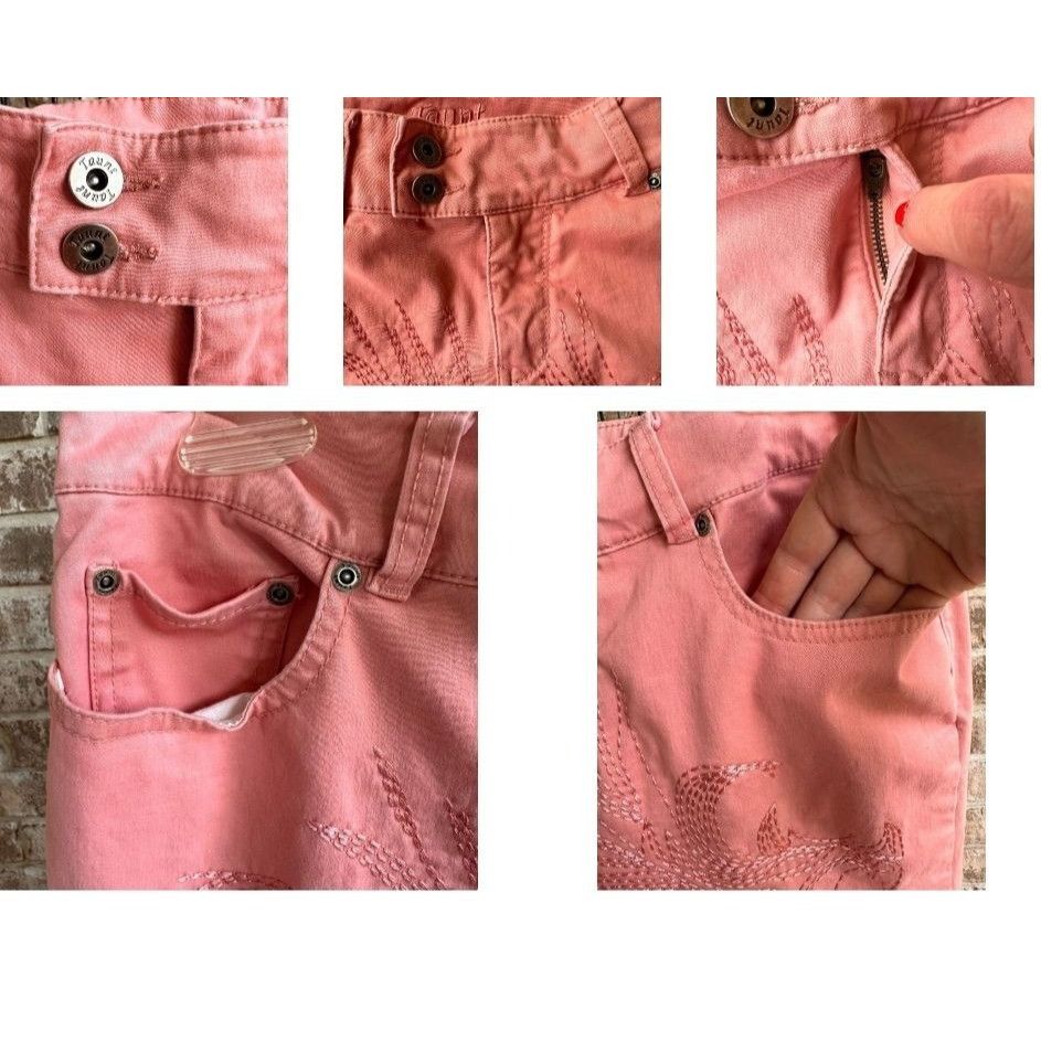 Vintage Vintage 90's Taunt Pants Size 7 Peach Low Rise Wide Leg Size 31" - 10 Thumbnail