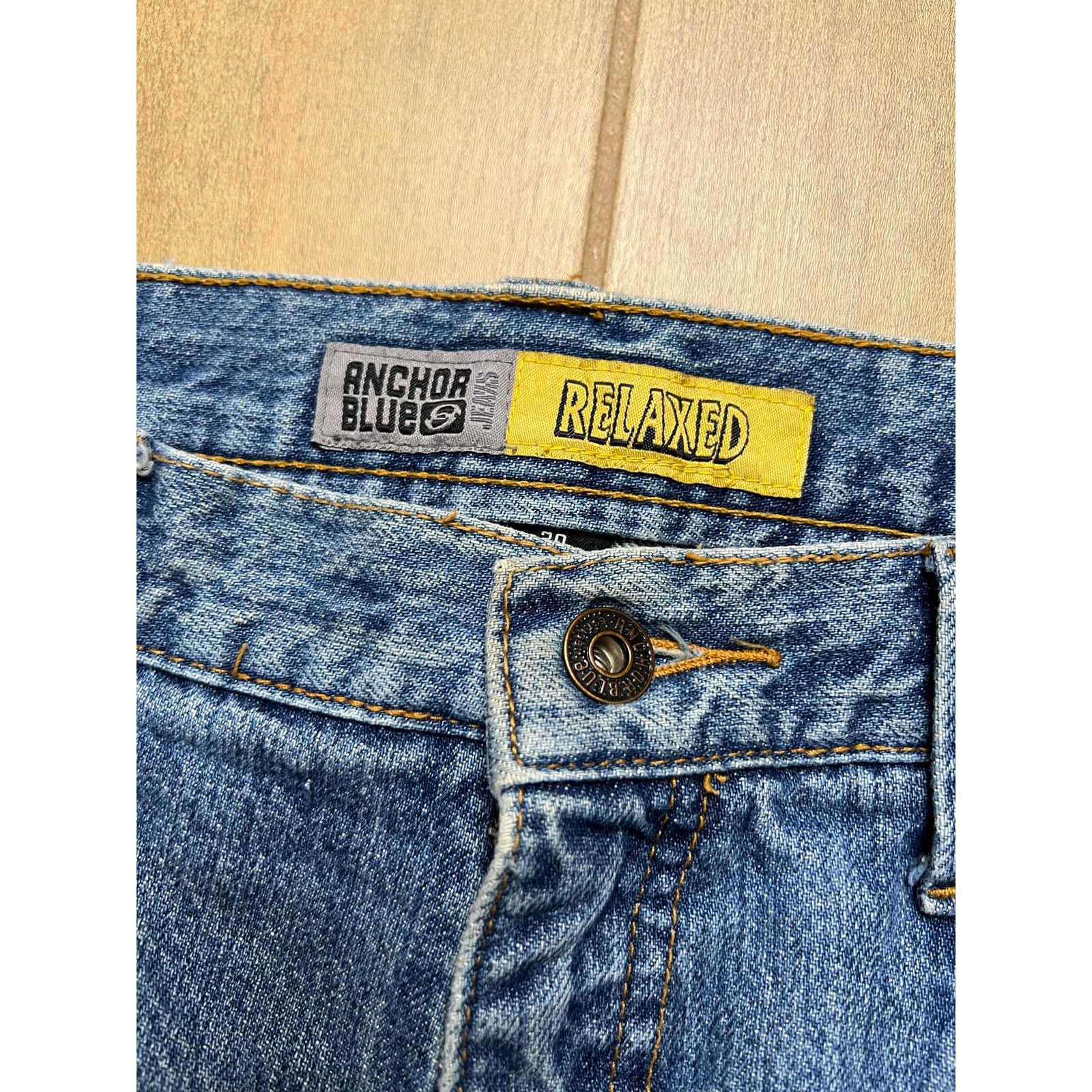 Anchor Blue Anchor Blue Jeans Mens 34x30 Baggy Denim Relaxed Fit Y2K Size US 34 / EU 50 - 4 Thumbnail