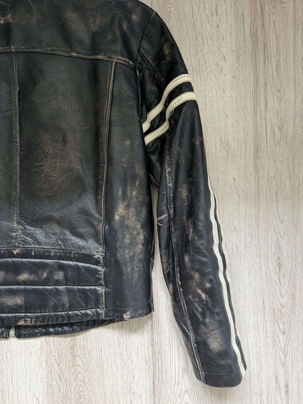 Energie Energie Distressed Leather Biker Jacket Y2K Moto Archive Size US L / EU 52-54 / 3 - 16 Thumbnail