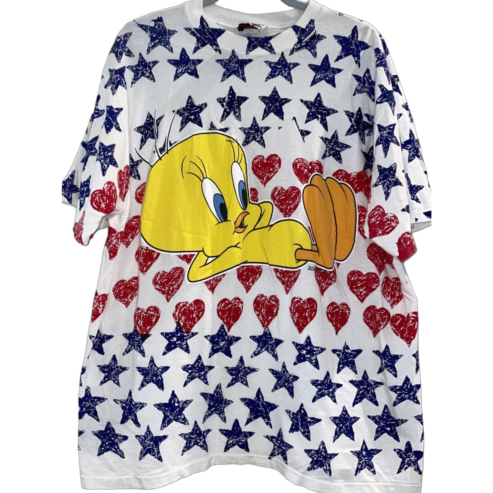 Vintage VINTAGE Tweety Bird Shirt 90's American Flag USA Patriot Red White Blue 22W/3X Unisex Cotton Graphic Tee Mens Womens Boys Girls Size US XXL / EU 58 / 5 - 1 Thumbnail