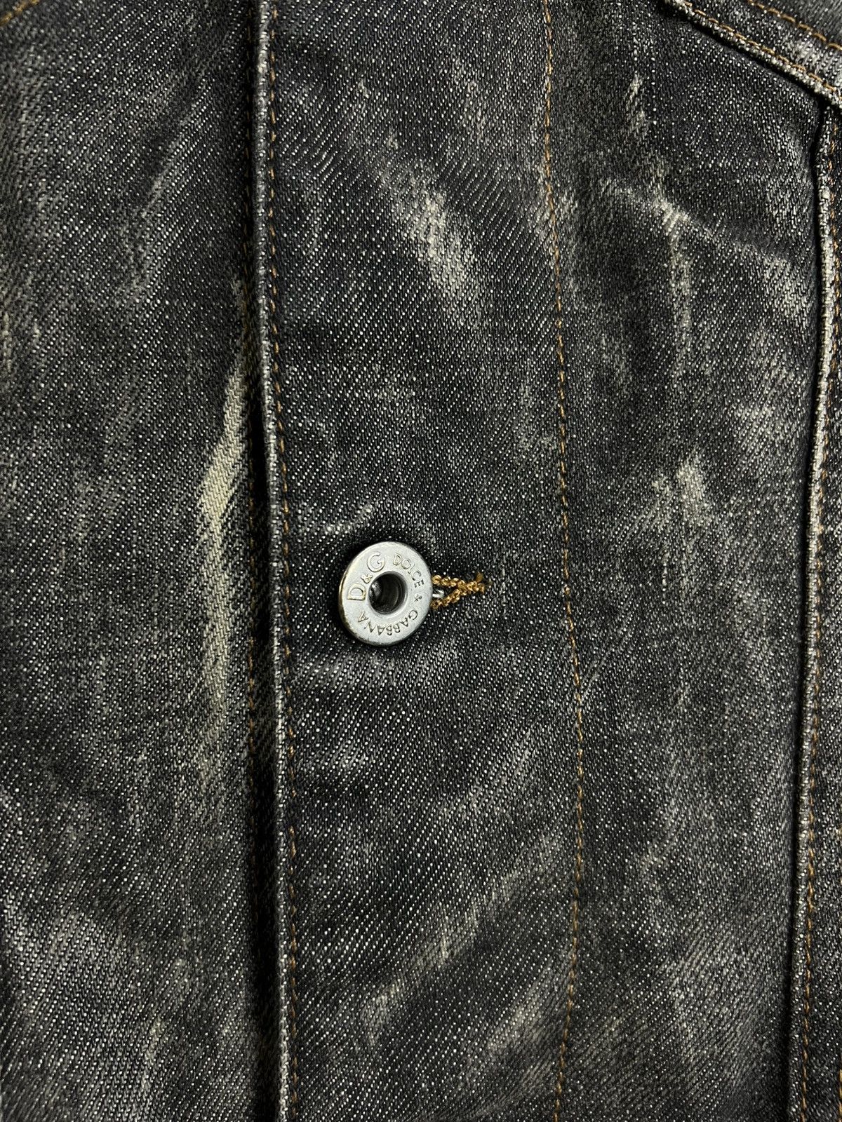 Dolce & Gabbana Dolce & Gabbana AW2003 Archive Tags Grey Raw Denim Jacket Size S / US 4 / IT 40 - 12 Thumbnail