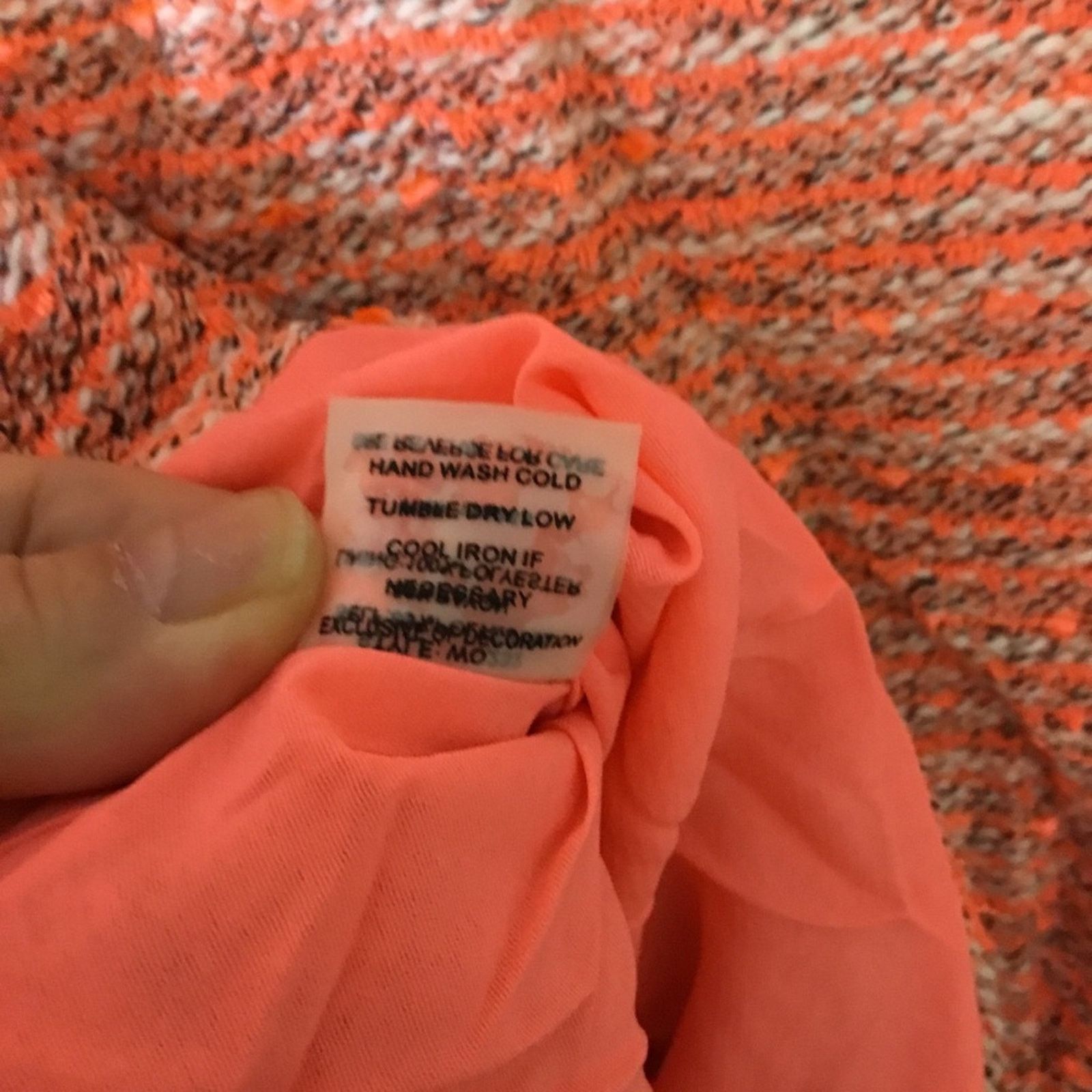 Other Orange Vintage Tweed Front Zip-Up Detail Jacket With Pockets Size XS / US 0-2 / IT 36-38 - 16 Thumbnail