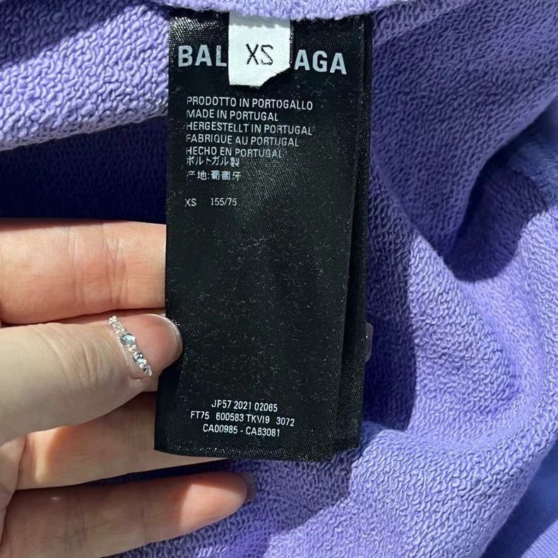Balenciaga Balenciaga Purple Logo Embroidered Hoodie-2506 Size US XS / EU 42 / 0 - 4 Thumbnail