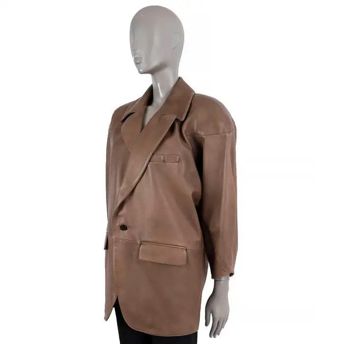 Saint Laurent Paris o1tp1o1224 Runway Oversized Leather Jacket in Dark Brown Size M / US 6-8 / IT 42-44 - 4 Thumbnail