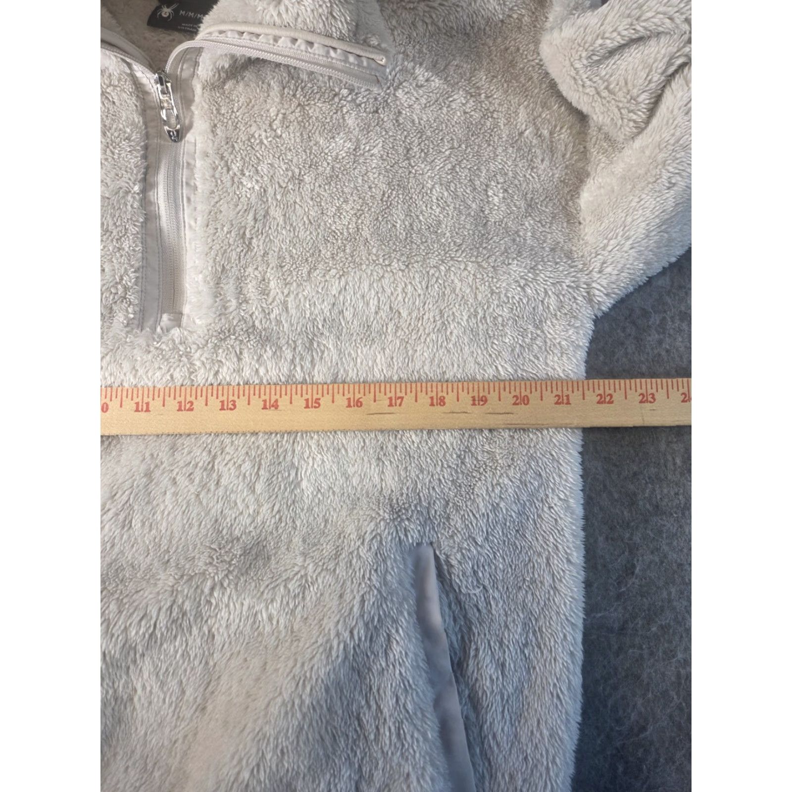 Spyder Womens Spyder Fleece Pullover Jacket Zip 1/4 Size M White Long Sleeve Outdoor Ski Sports Logo Pockets Regular Size M / US 6-8 / IT 42-44 - 6 Thumbnail