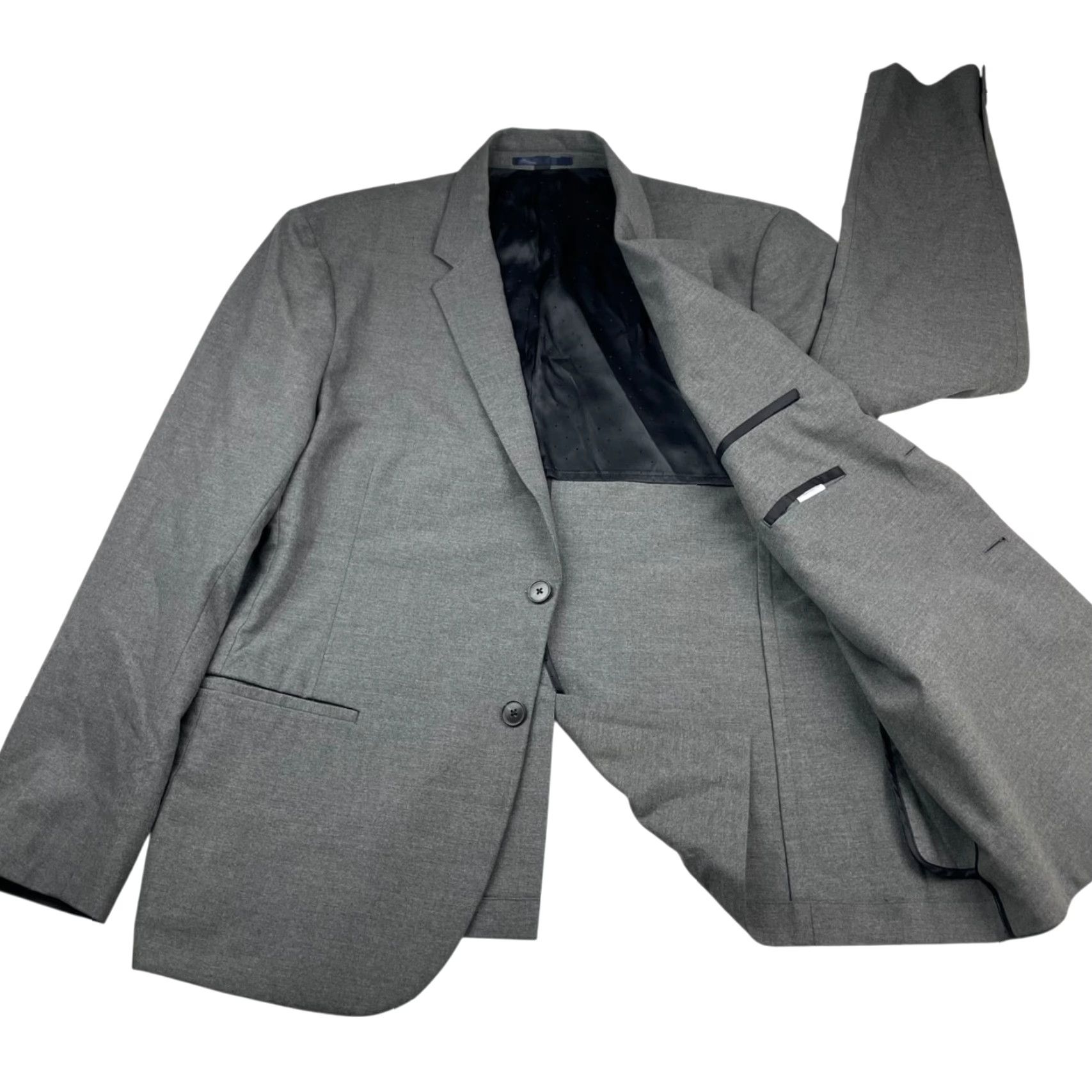 J.Crew J.Crew Destination Men's Performance Blazer/Jacket Gray 46R Two-Button Front Notch Lapel Regular Fit / 46R Mens Blazer Jacket Size 46R - 3 Thumbnail