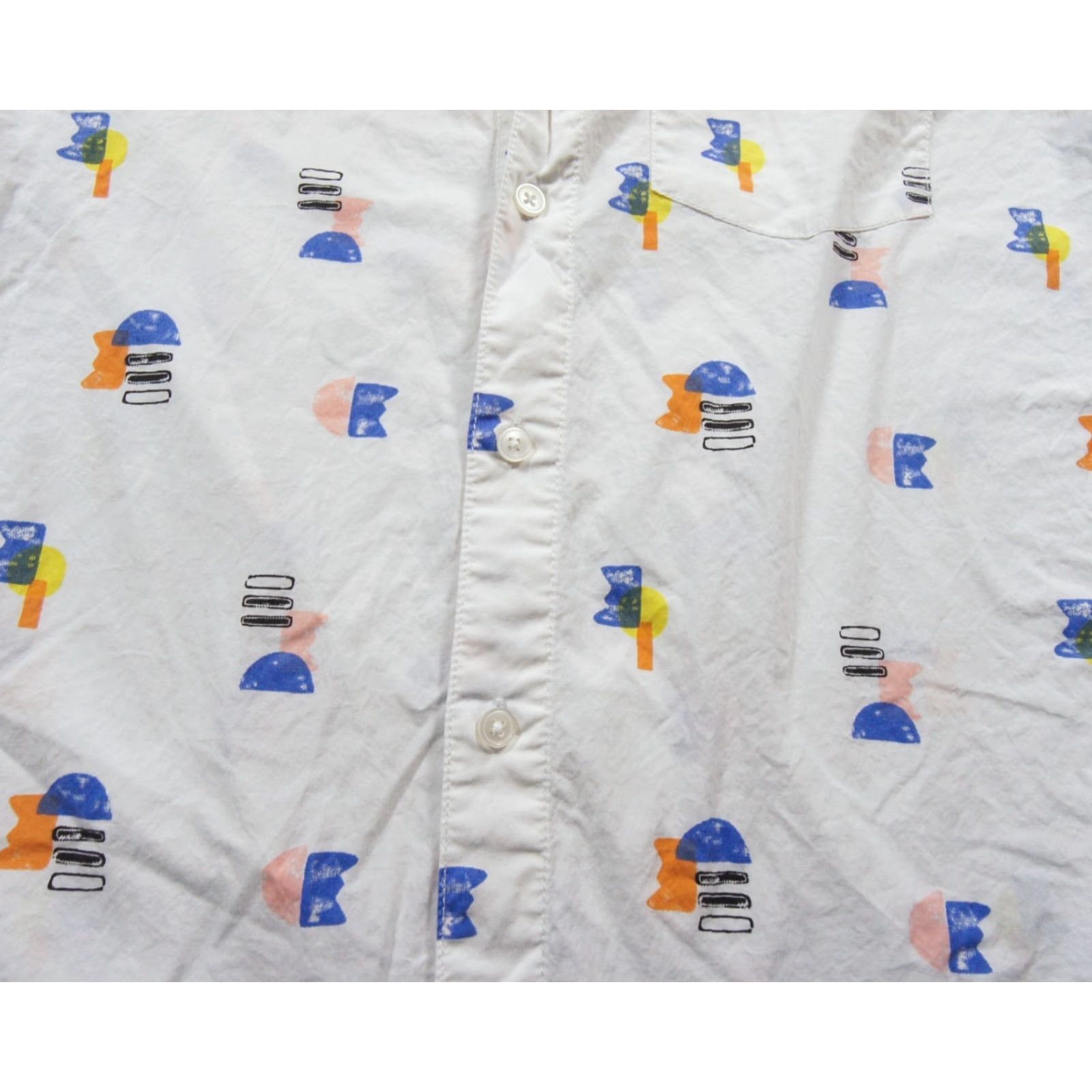 RVCA RVCA Shirt Mens Small White Button Down Short Sleeve Slim Fit Collared Surf Size US S / EU 44-46 / 1 - 3 Thumbnail