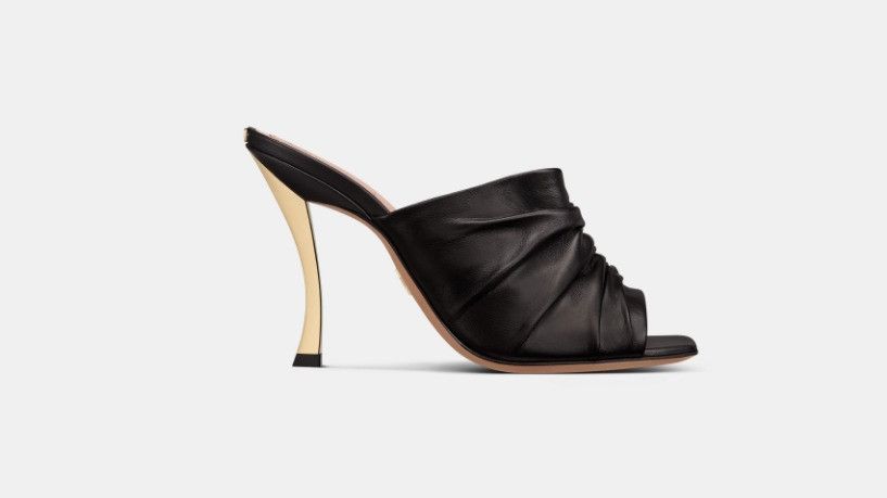 Dior o1w1db11024 D-Fame Heeled Sandals in Black Size US 7 / IT 37 - 1 Thumbnail