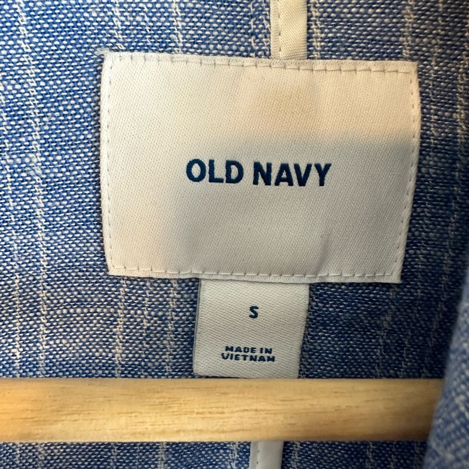 Old Navy Old Navy Linen Blazer Open Jacket Chambray Stripe S Size US S / EU 44-46 / 1 - 7 Thumbnail