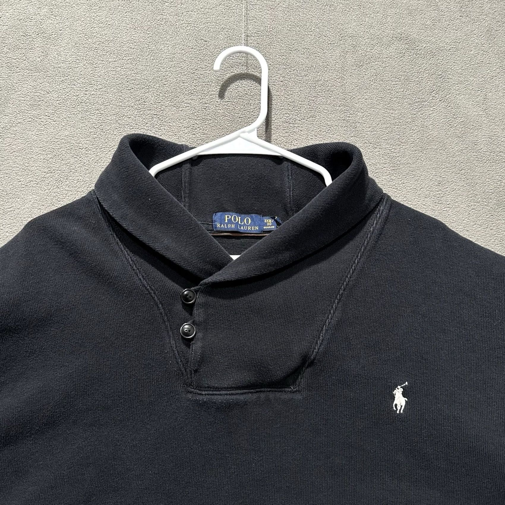 Polo Ralph Lauren Polo Ralph Lauren Jersey Shawl Collar Pullover Sweater Mens 3XB Black Jersey Shawl Collar Pullover Sweater Mens 3XB Black Polo Ralph Lauren Size US XXL / EU 58 / 5 - 2 Thumbnail