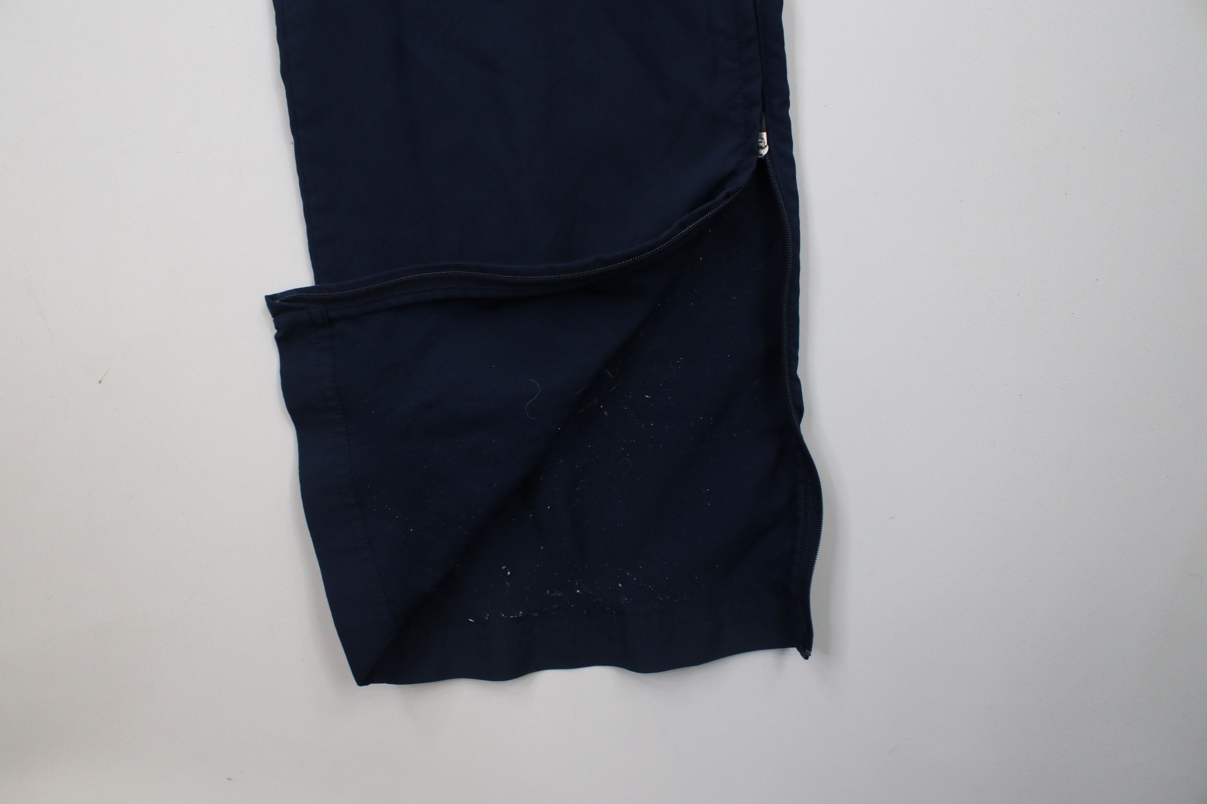 Nike × Vintage Vintage Y2K Nike Mini Swoosh Ribbed Wide Leg Pants Blue Size US 38 / EU 54 - 5 Thumbnail