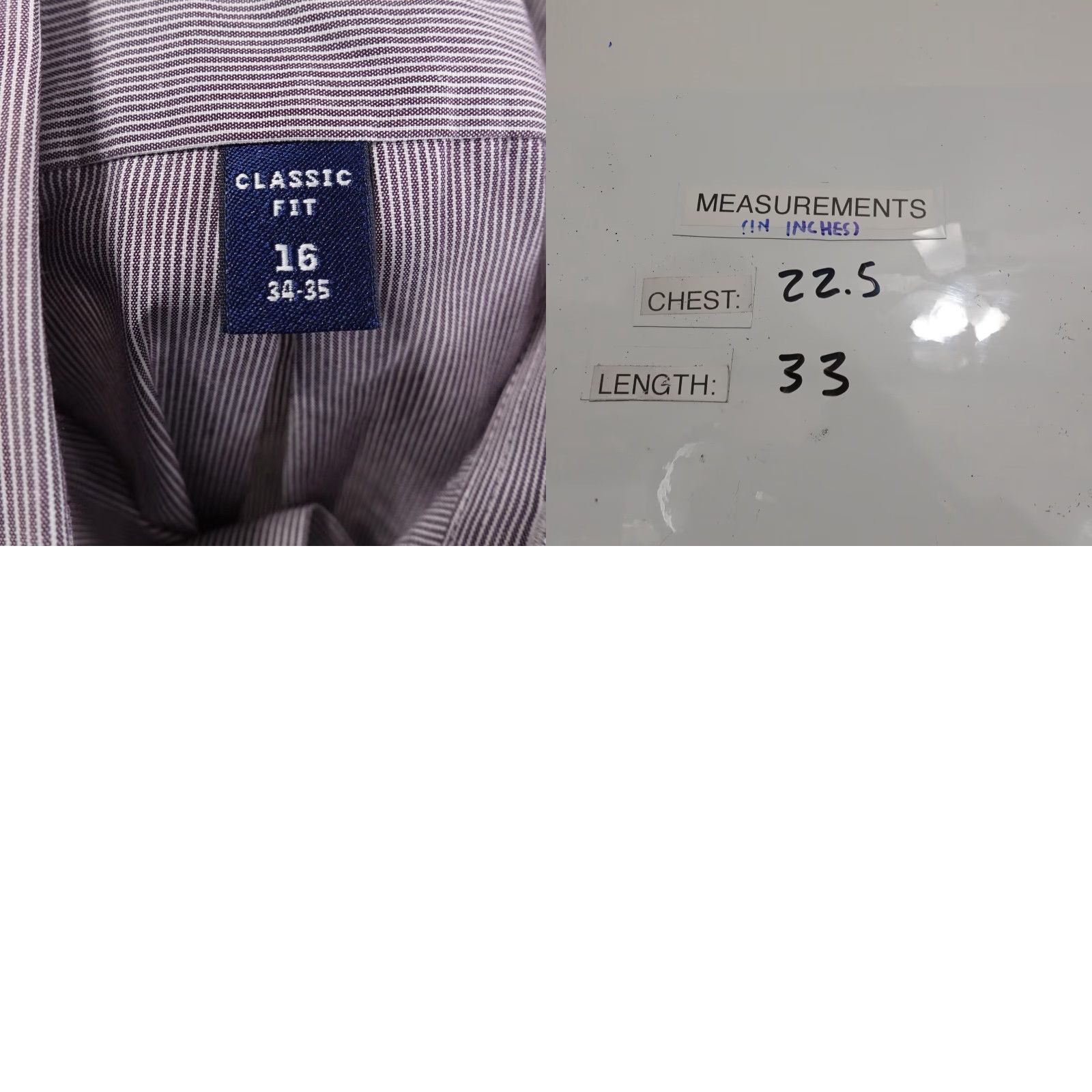 Stafford Stafford Performance Dress Shirt 16 34/35 Stripe Broadcloth Classic Fit Men Shirt Size 42R - 8 Thumbnail