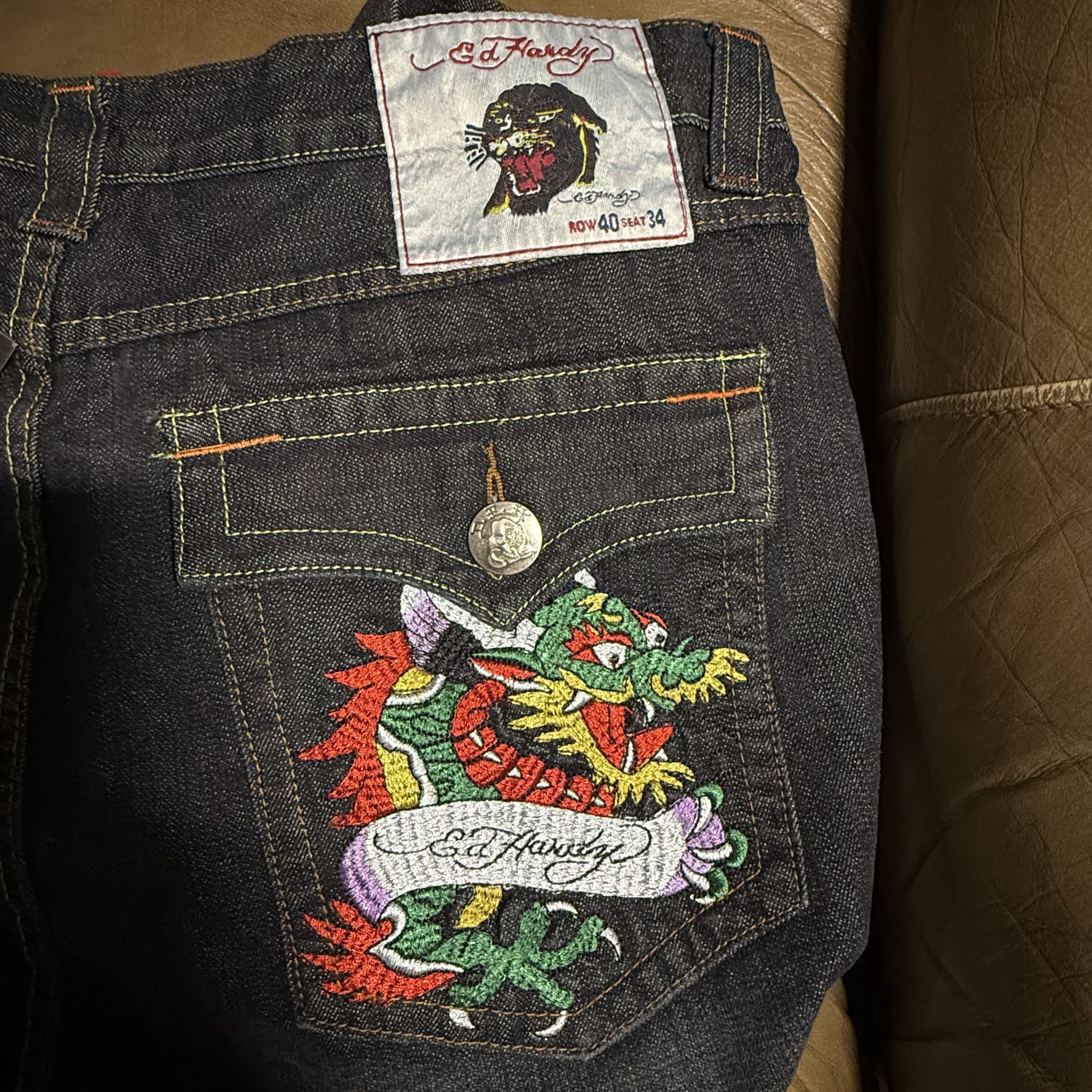 Ed Hardy Ed Hardy Y2K Vintage Jeans NEW 40x34 Size US 40 / EU 56 - 8 Thumbnail