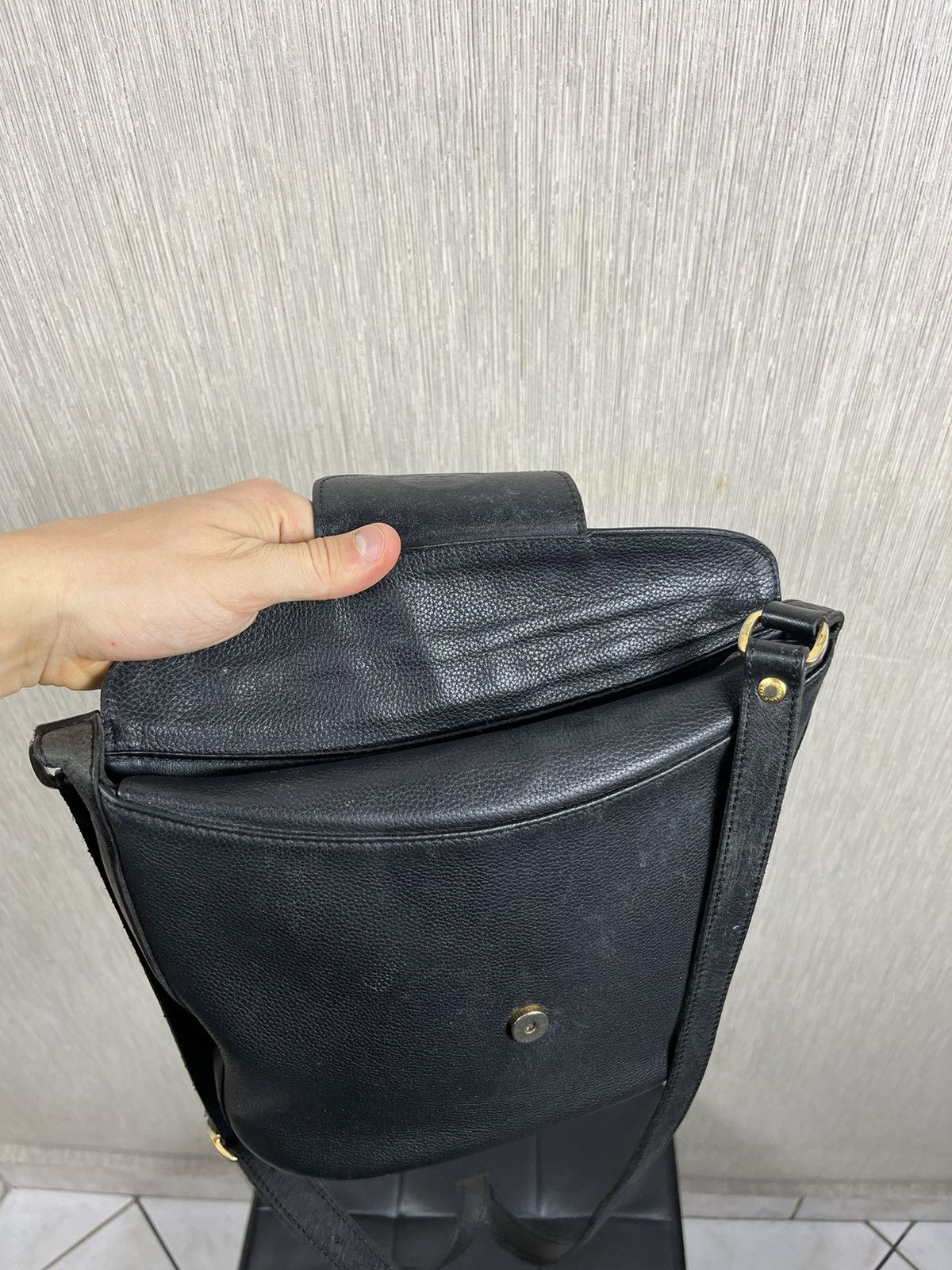 Leather × Longchamp × Vintage Vintage Longchamp crossbody genuine leather bucket bag logo Size ONE SIZE - 14 Thumbnail